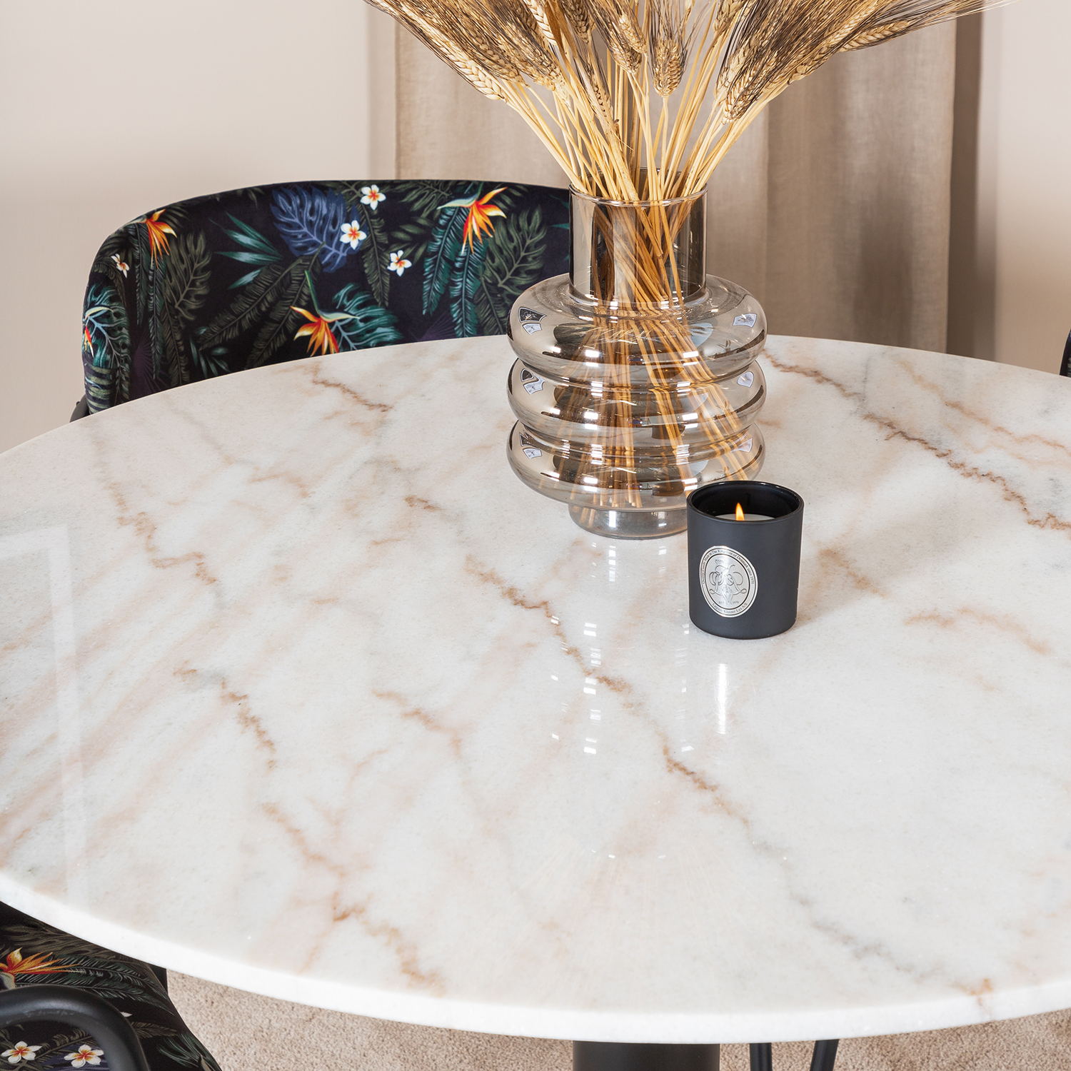 Spisegruppe Venture Home Estelle med 4 Aris Stoler Polyester
