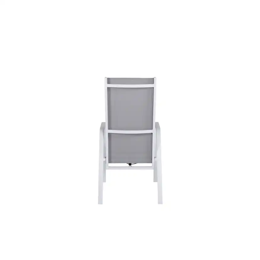Copacabana Fällbar Karmstol (stapelbar) - Vit Aluminium / Gr Hvit/Grå