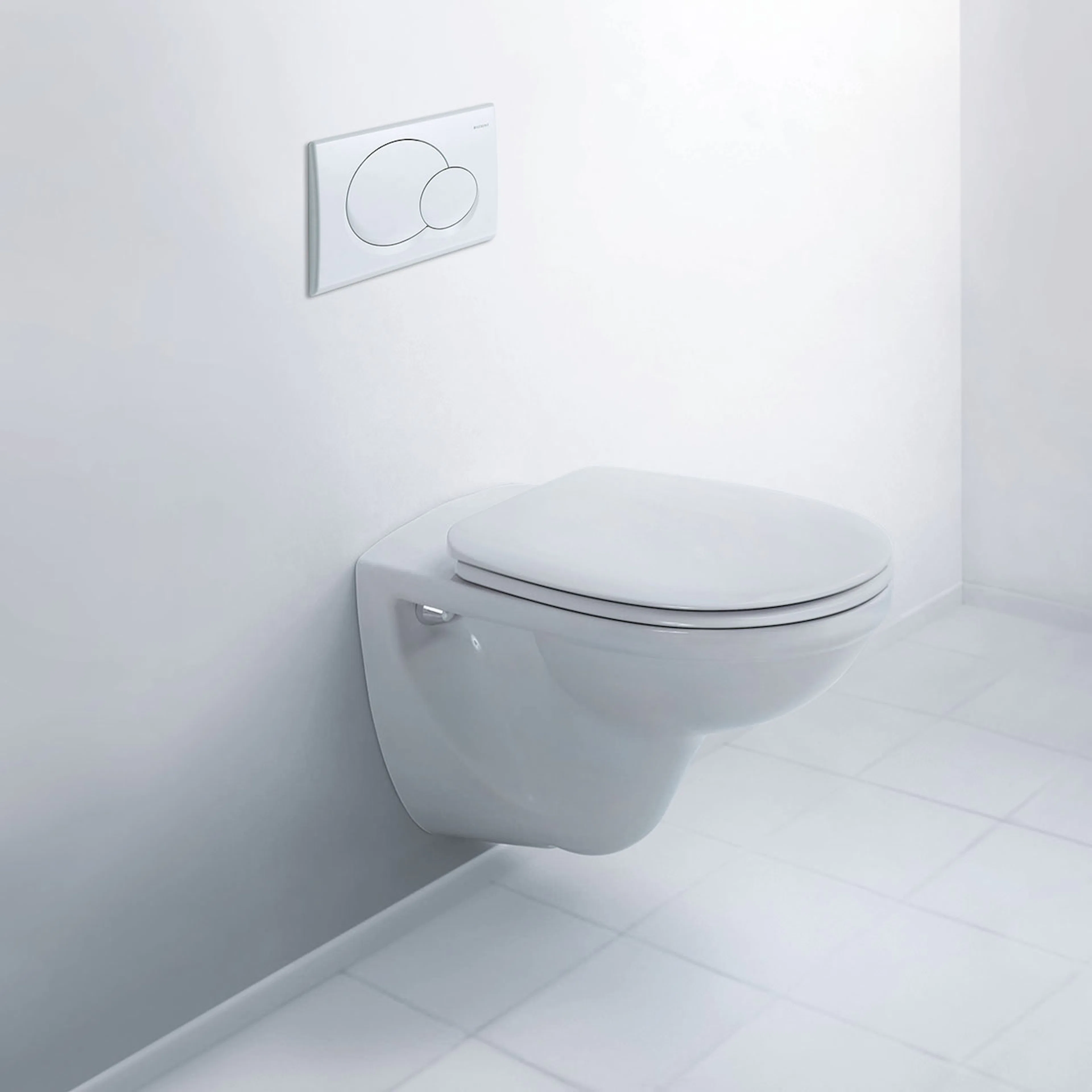 Vegghengt Toalett Duravit D-Code med Myktstengende Toalettsete