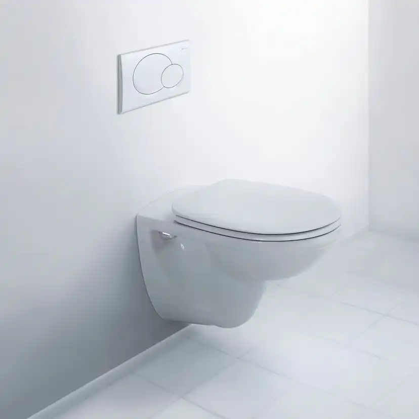 Vegghengt Toalett Duravit D-Code med Myktstengende Toalettsete