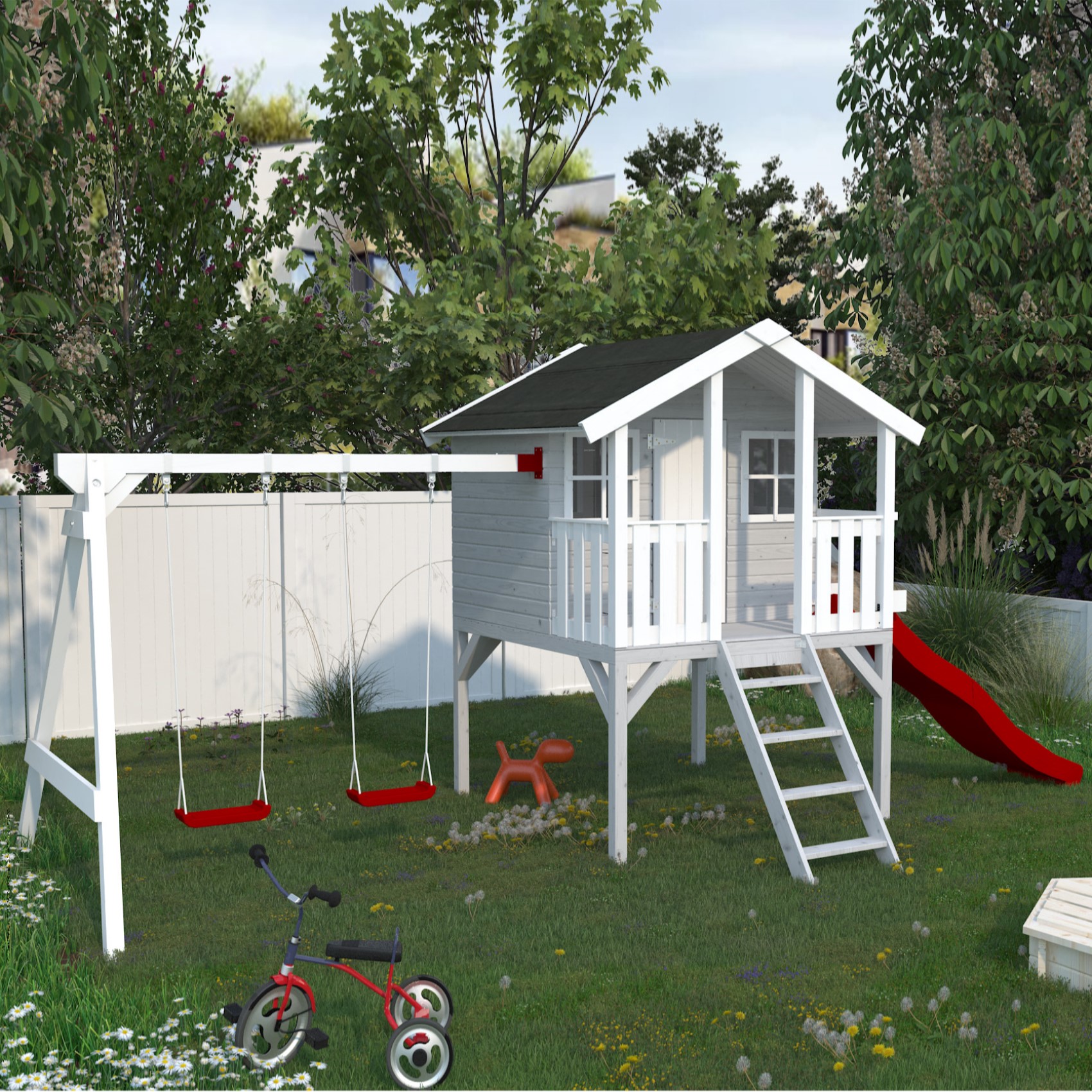 Lekehus Palmako Toby med Huskestativ 2,2 m2