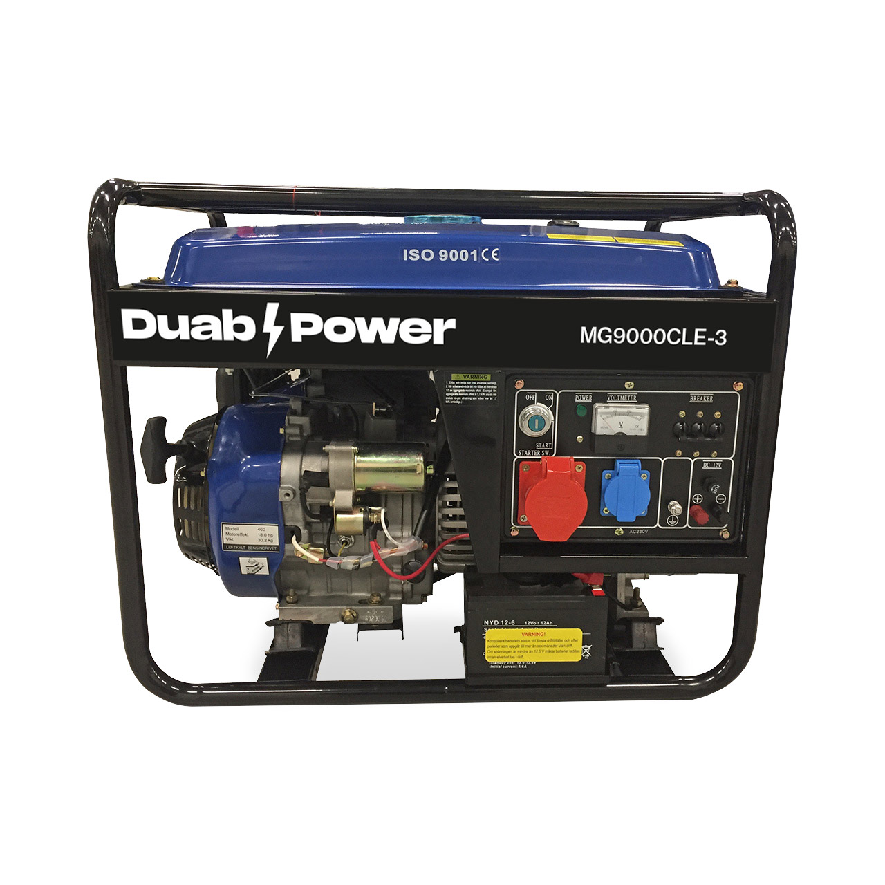 Strømaggregat Duab-Power MG9000CLE-3 1-fas/3-fas Bensin