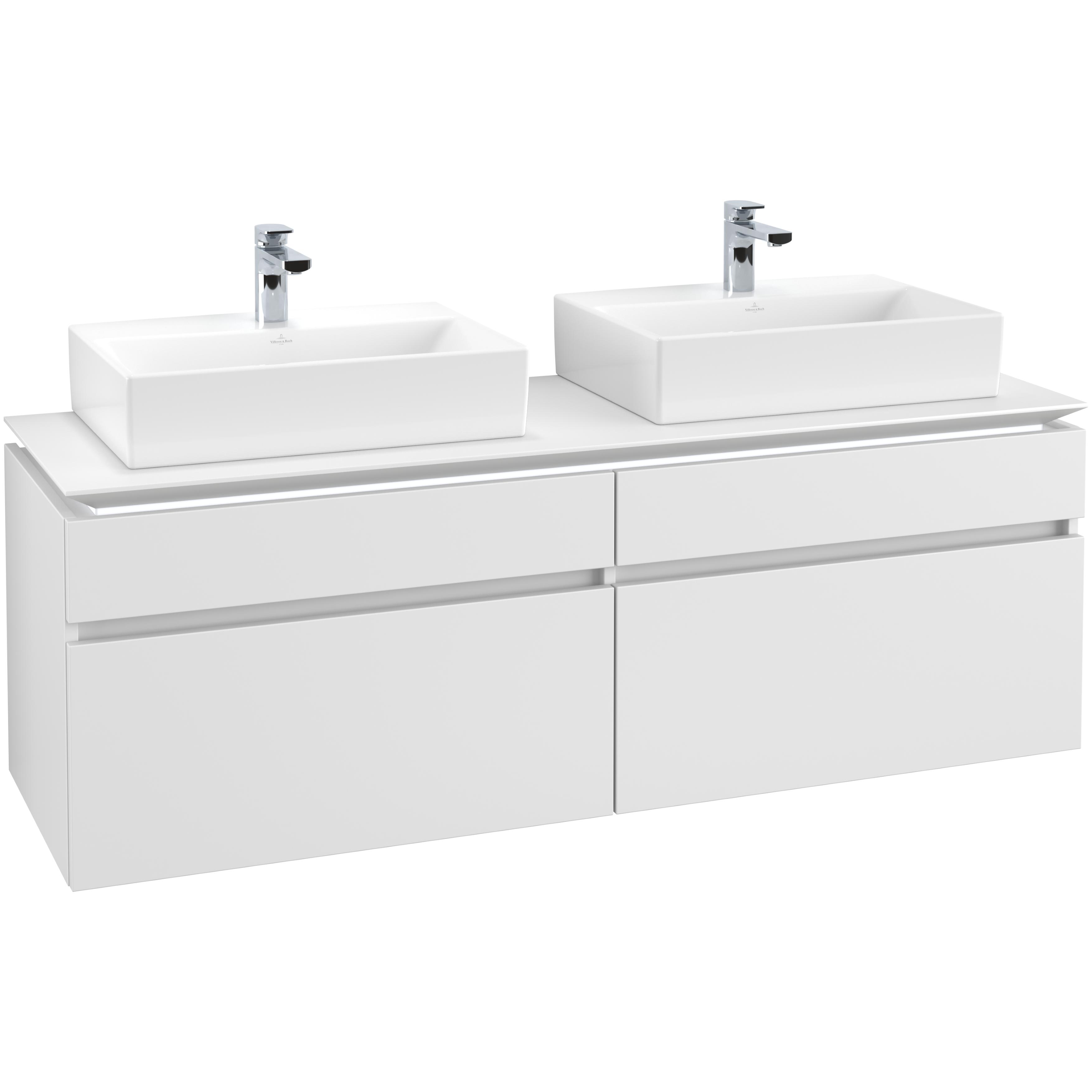 Tvättställsskåp Villeroy & Boch Legato 1600 med 4 Lådor för Två Tvättställ från Memento | badrum - badrumsmobler - tvattstallsskap-och-kommod | KakelKungen