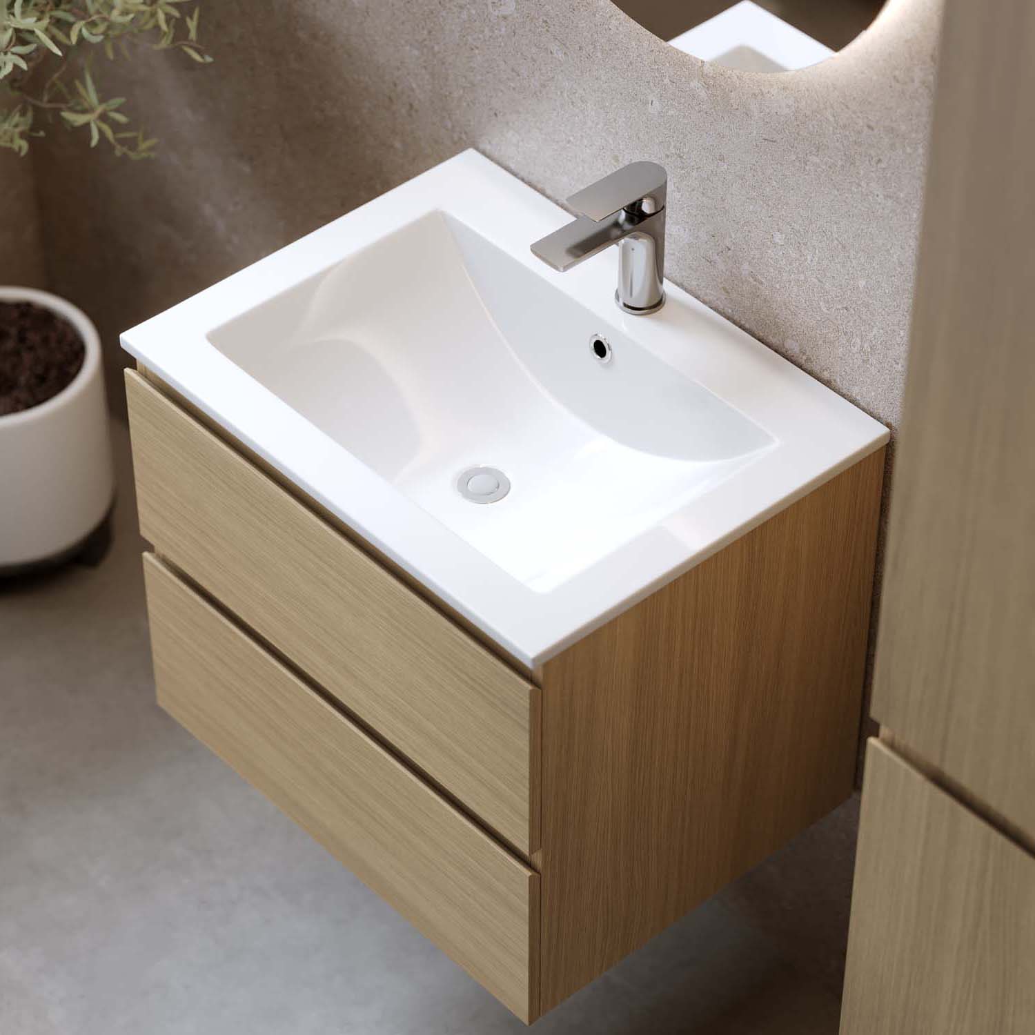 Tvättställsskåp Bathlife Eufori Ljus Ek