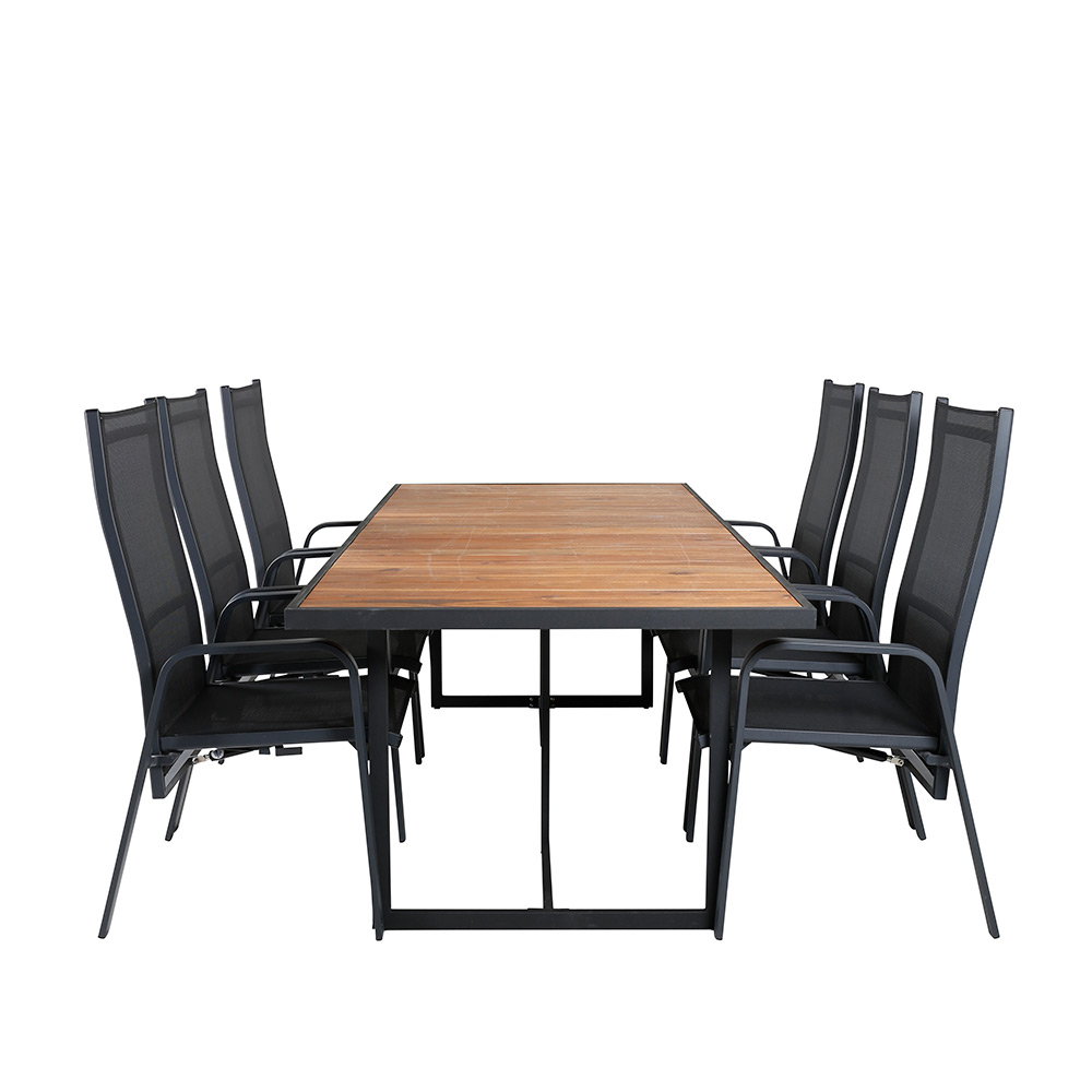 Spisegruppe Venture Home King med 6 Curz Spisestoler
