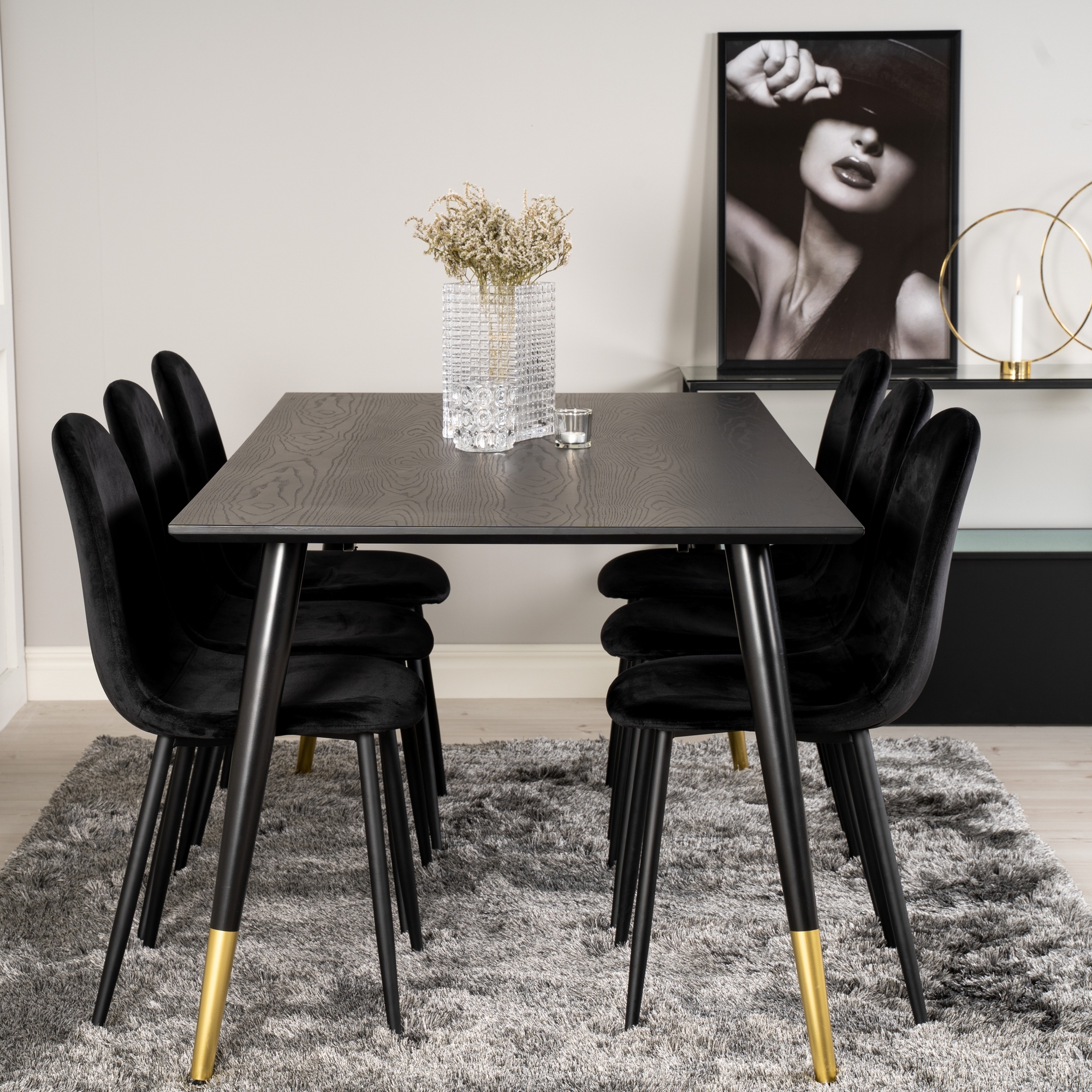 Spisegruppe Venture Home Dipp med 6 Polar Stoler