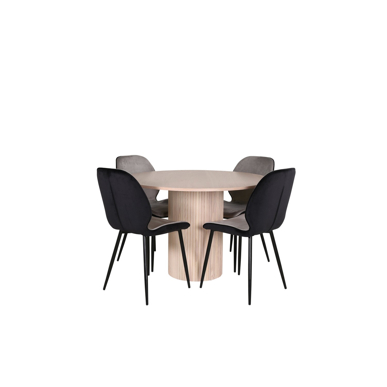 Spisegruppe Venture Home med Bianca Spisebord og 4 Elisa Spisestoler