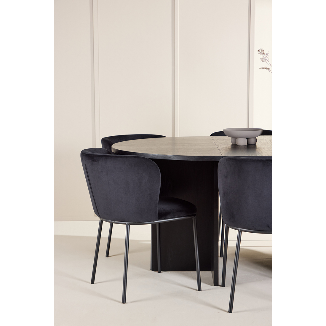 Spisegruppe Venture Home Strada Ø120 cm med 6st Edina Spisestoler