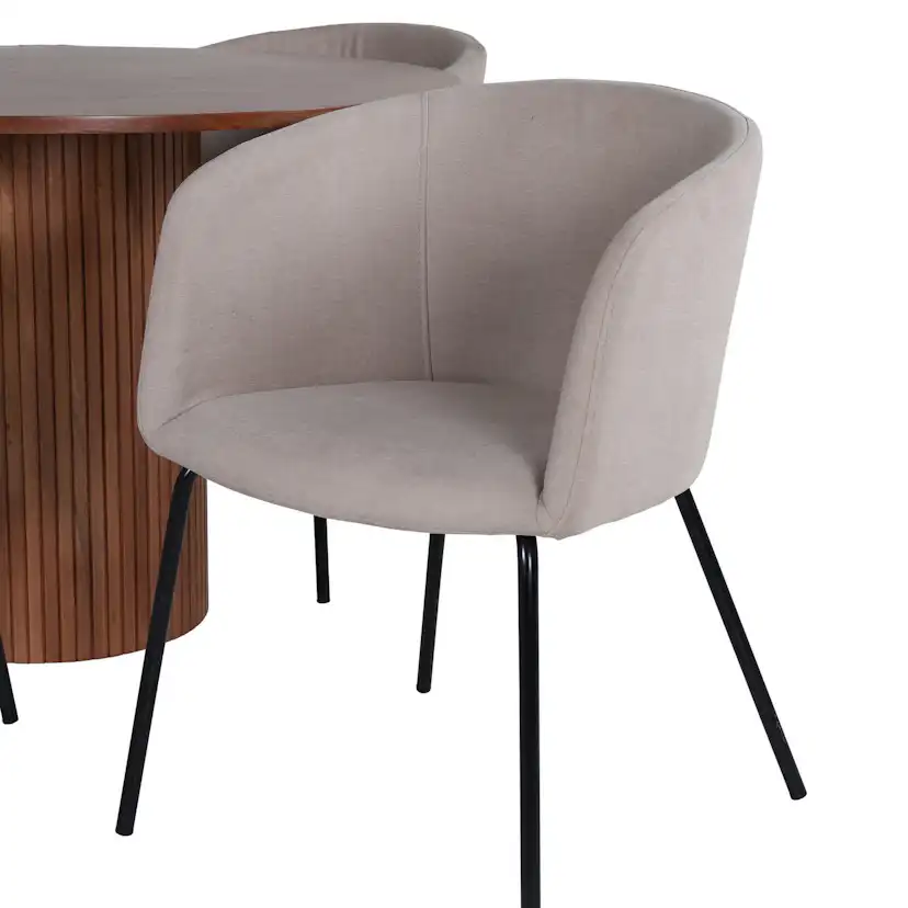 Spisebord Venture Home Bianca og 4 Bergen Spisestol Venture Homear i Polyester