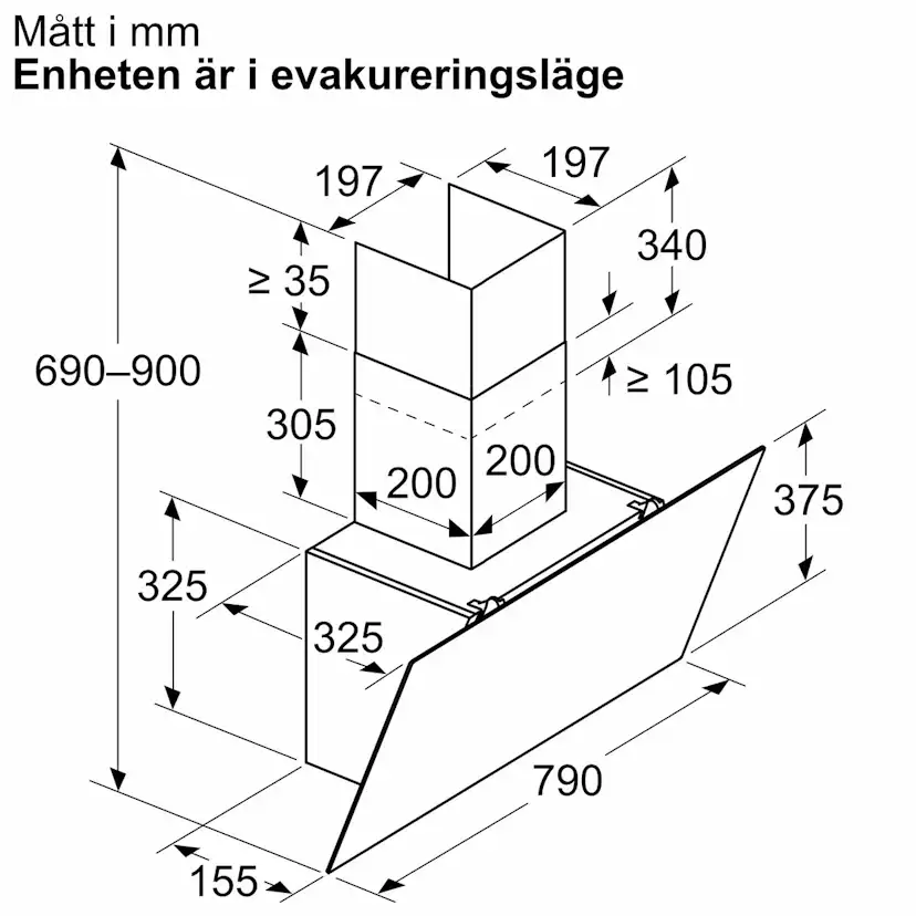 Kjøkkenvifte Siemens iQ100 LC85KDK60