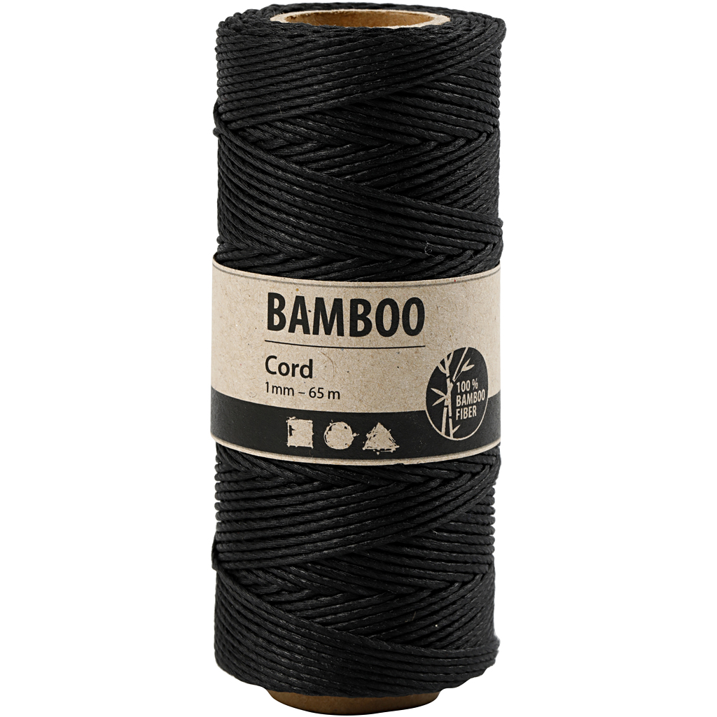 Bambussnor Creativ Company Tykkelse 1 mm 65 M/1 Rl