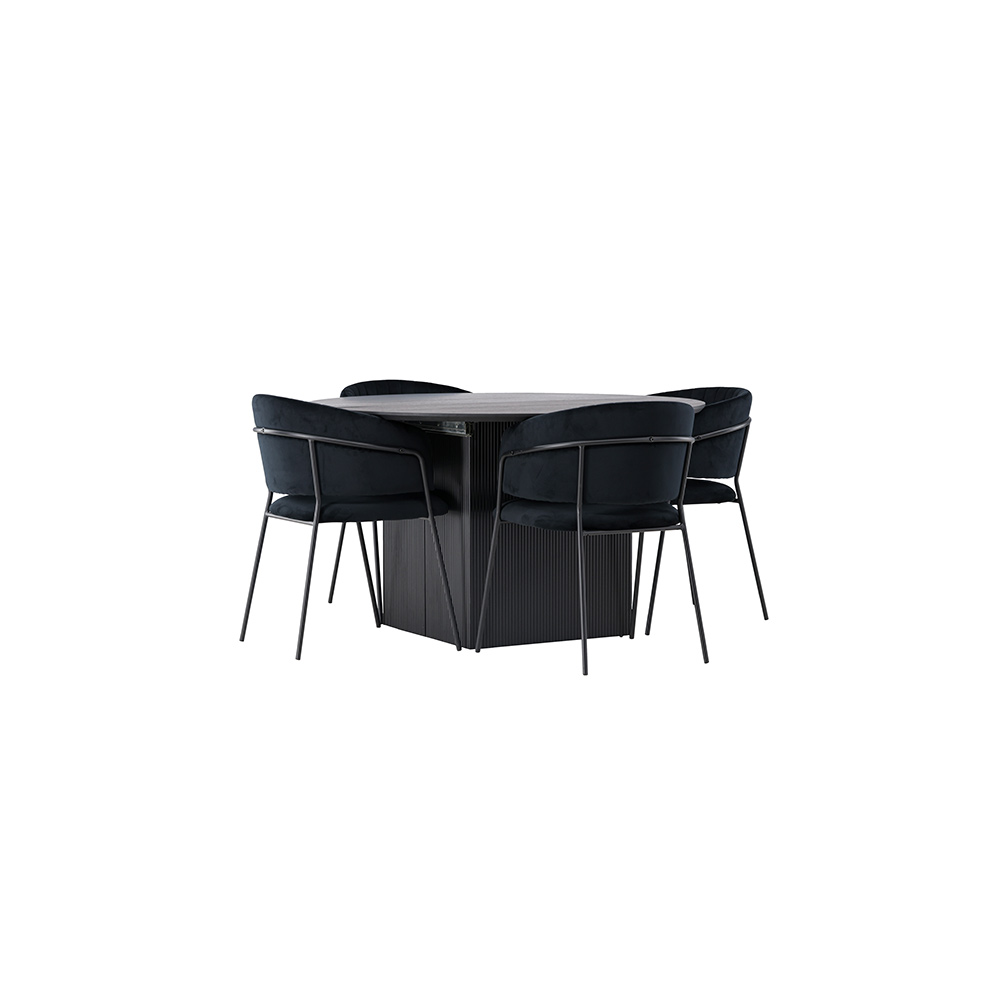 Spisegruppe Venture Home Matilda med 4 Selma Stoler