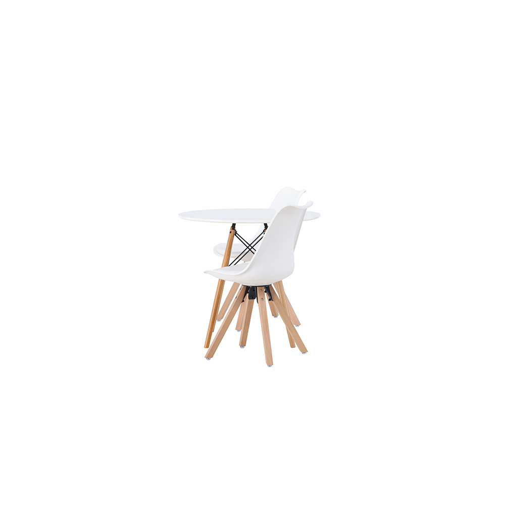Spisegruppe Venture Home Danburi Ø60 cm med 2 stk Zeno Stoler