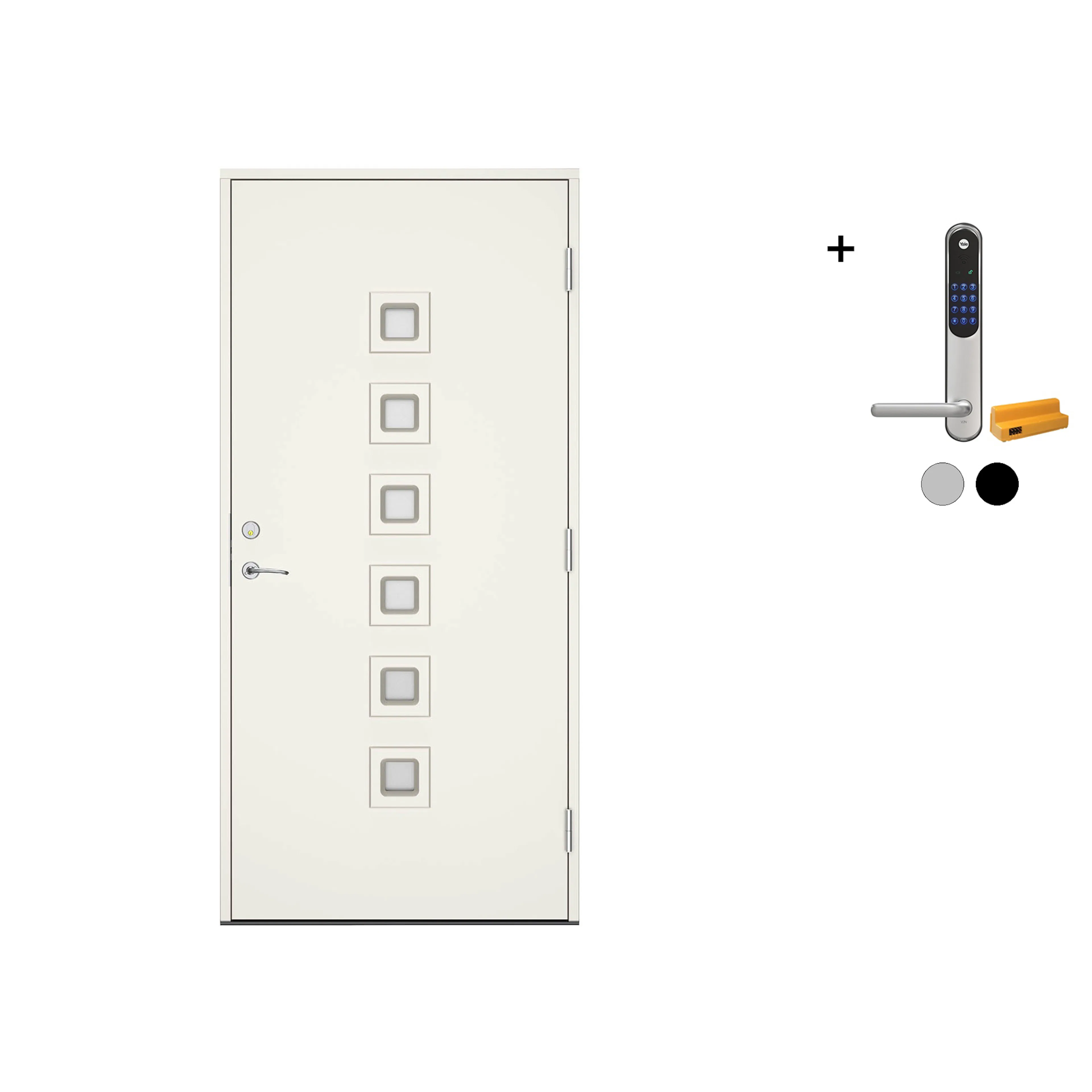 Ytterdør Swedoor Clever-Line+ Kvill med Yale Doorman Classic Home