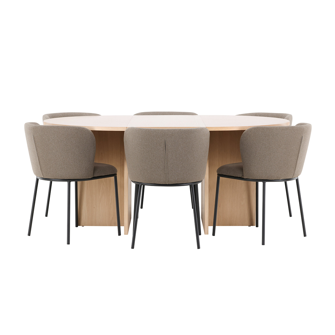 Spisegruppe Venture Home Strada Ø120 cm med 6st Edina Spisestoler