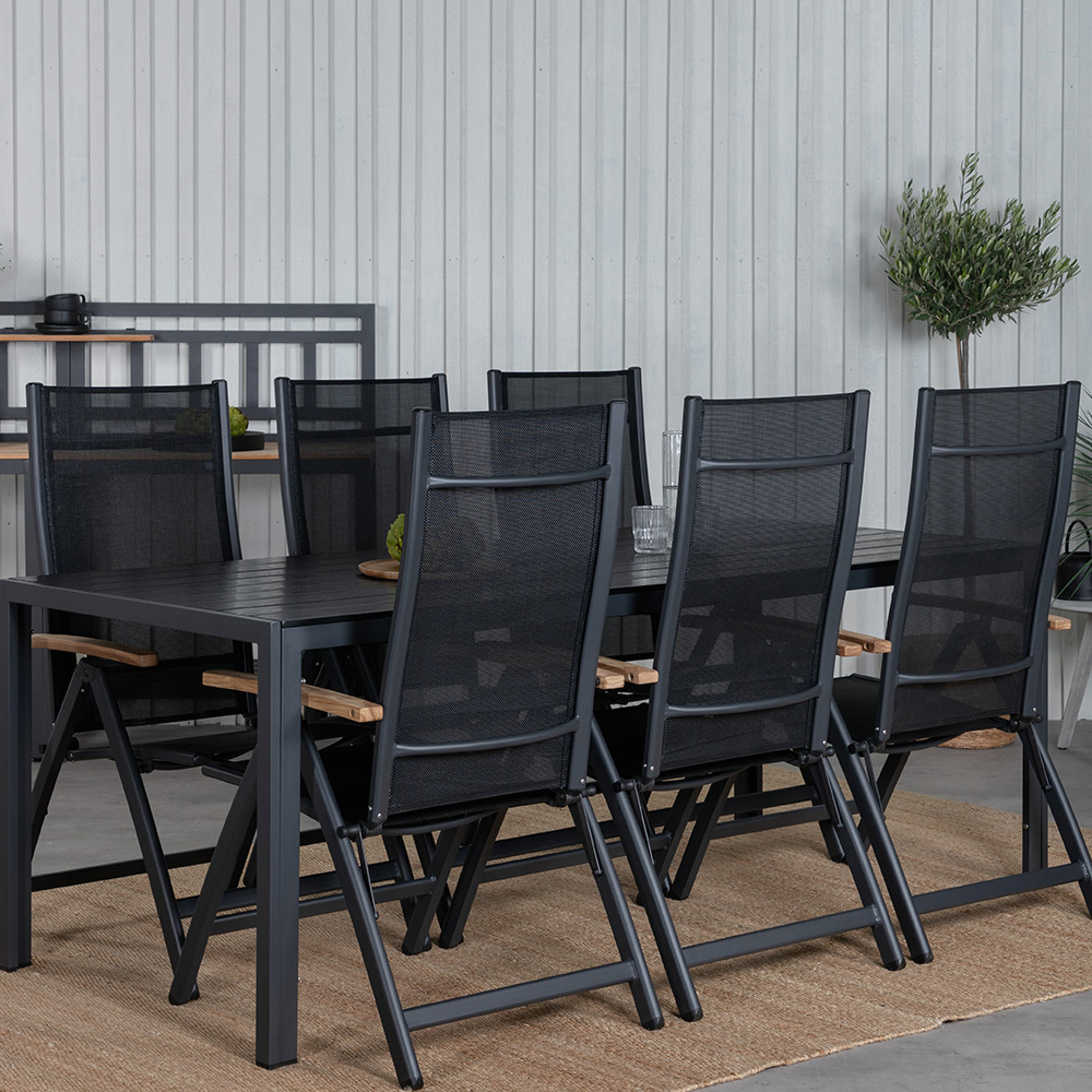 Spisegruppe Venture Home Bront med 6 Perla Posisjonsstoler