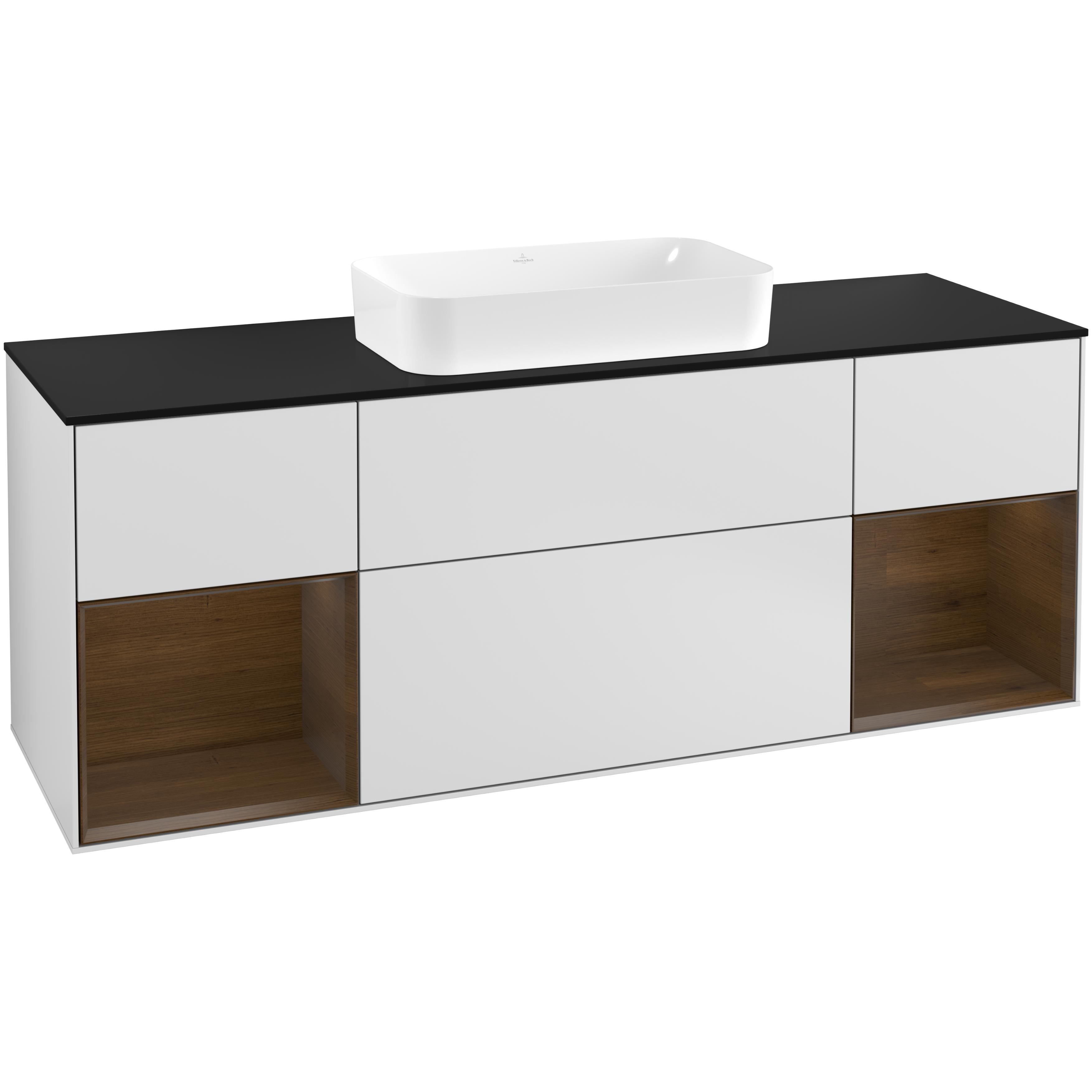 Tvättställsskåp Villeroy & Boch Finion med Två Hyllor och Bänkskiva för Fristående Tvättställ