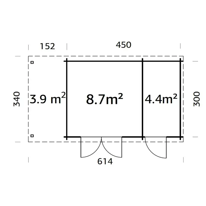 Gjestehytte Palmako Ella 17,8 m2