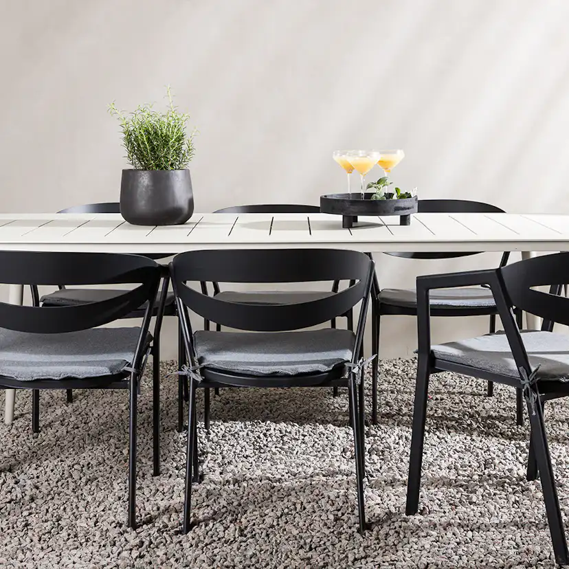 Spisegruppe Venture Home Lina med 6 Slit Stoler