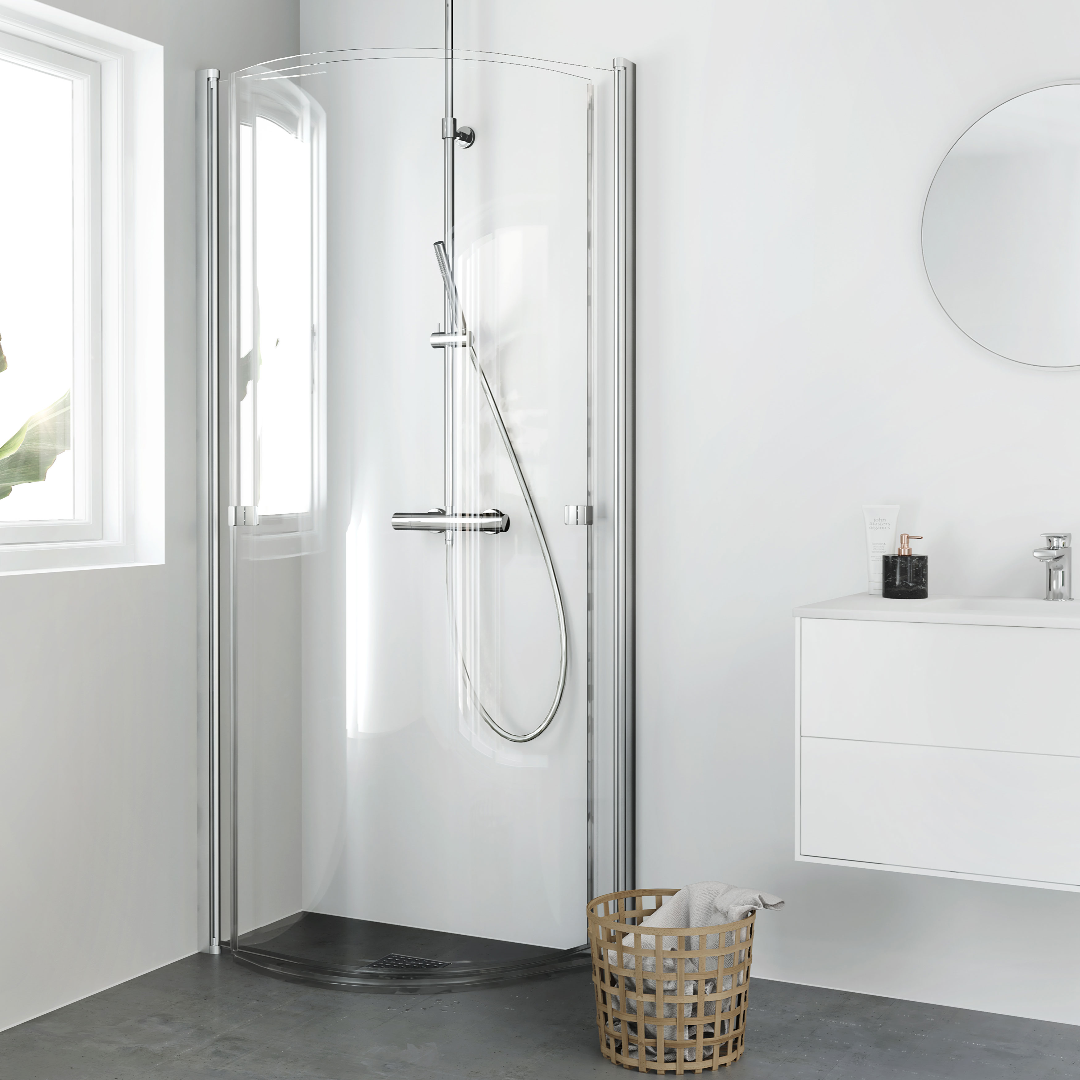 Dusjhjørne Hafa Igloo Pro U 80x95 Klarglass