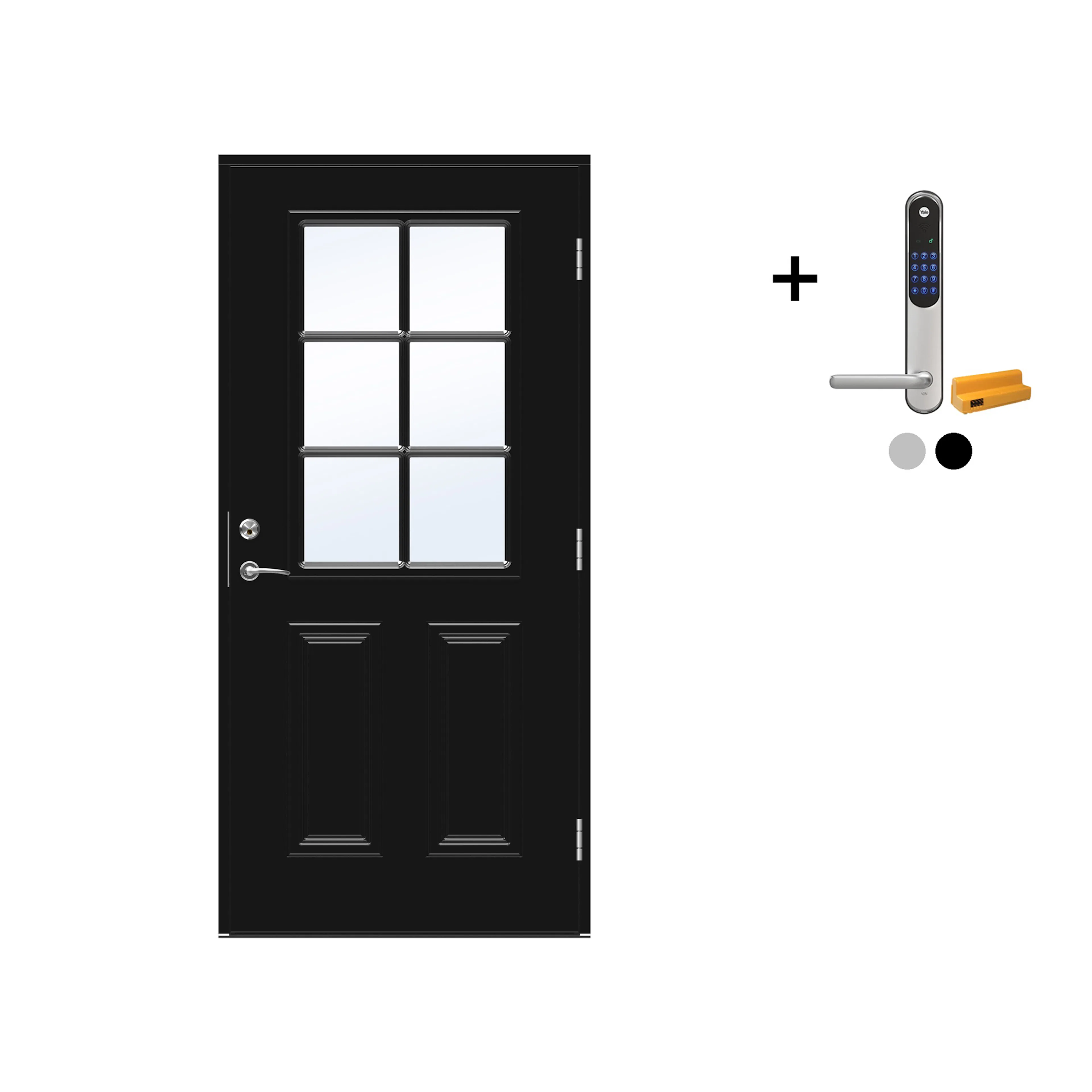 Ytterdør Swedoor Advance-Line Classic Monteverdi med Yale Doorman Classic Home