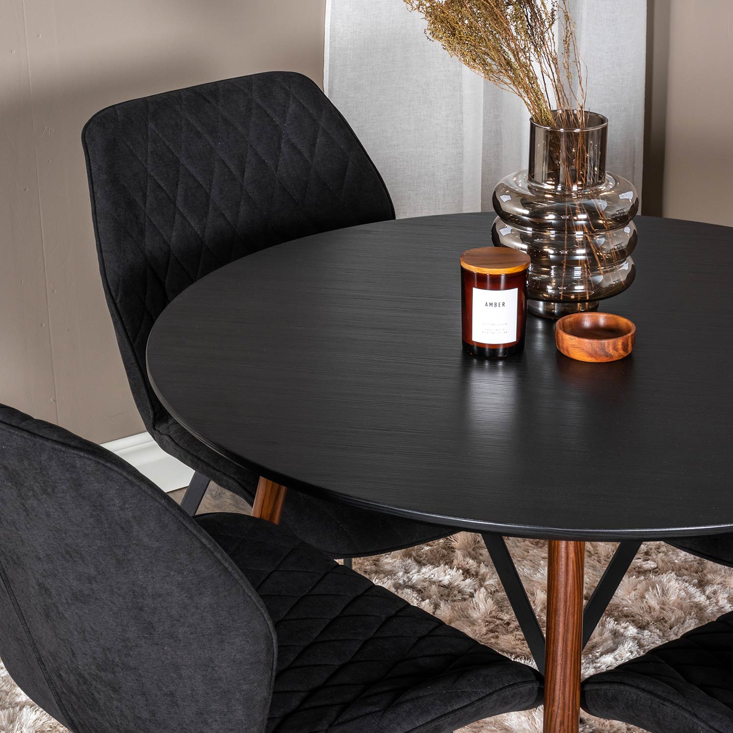 Spisegruppe Venture Home Plake med 4 Geneva Stoler Rundt