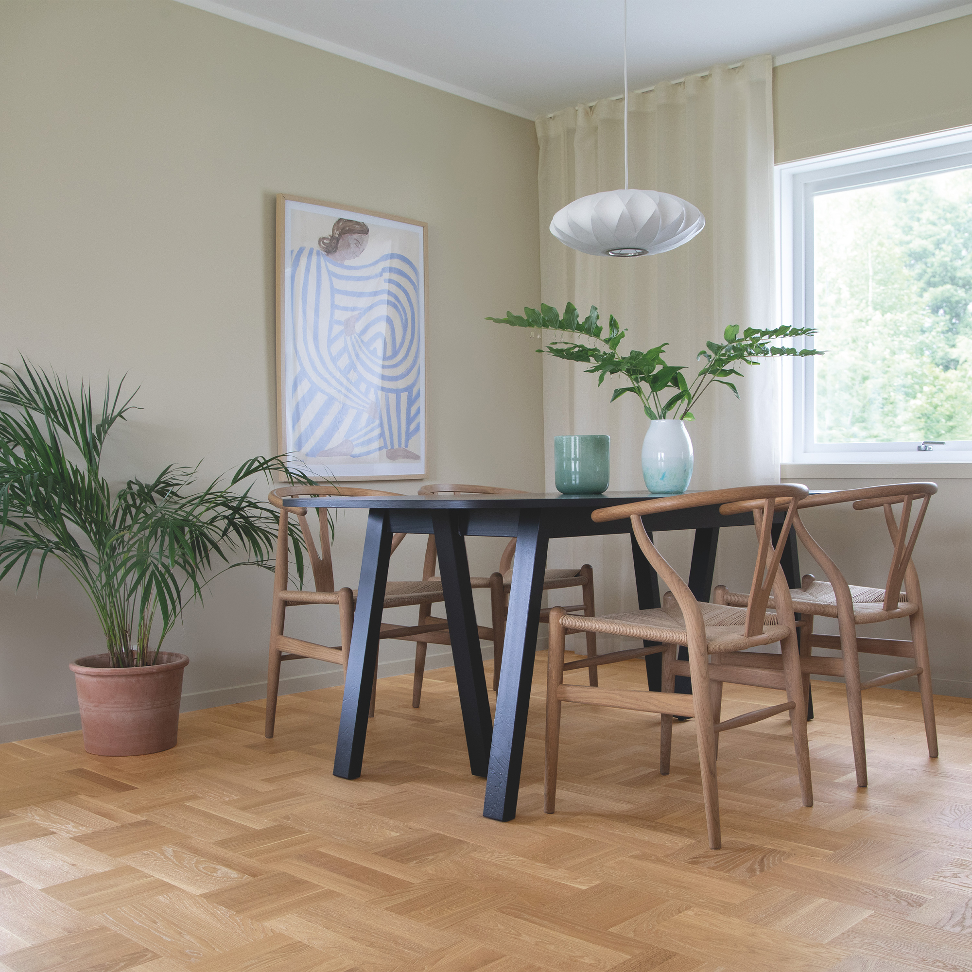 Trägolv Tarkett Noble Ek Art Deco Parkettgolv med Holländskt Mönster