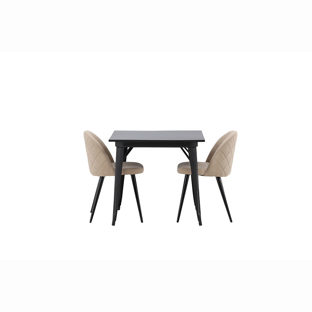 Spisegruppe Venture Home Tempe med 2 Velvet Stitches Stoler