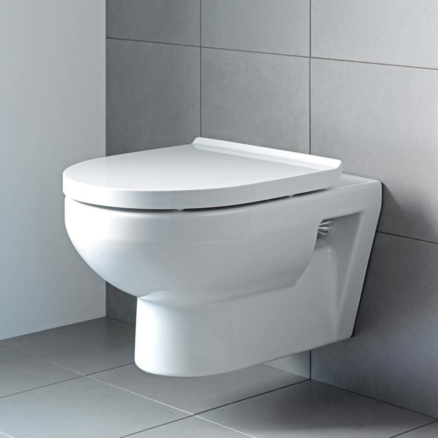V&auml;ggh&auml;ngd Toalettstol Duravit DuraStyle 256209 Rimless utan Toalettsits