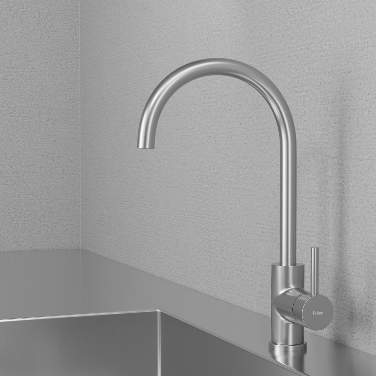Köksblandare Scandtap Steel Curve Rostfritt Stål Utan Diskmaskinsavstängning