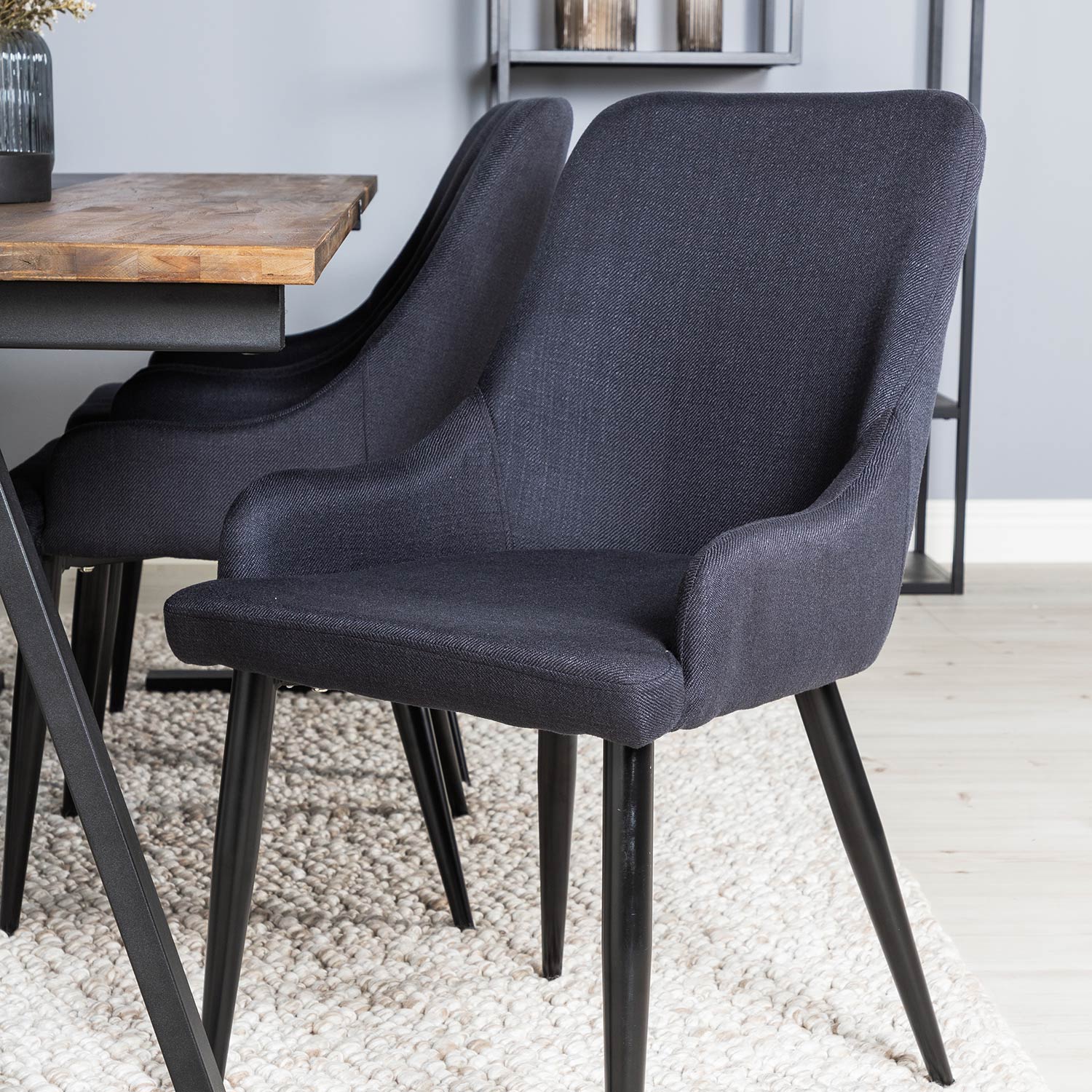 Spisegruppe Venture Home Jane med 6 Plake Stoler Mörk Teak
