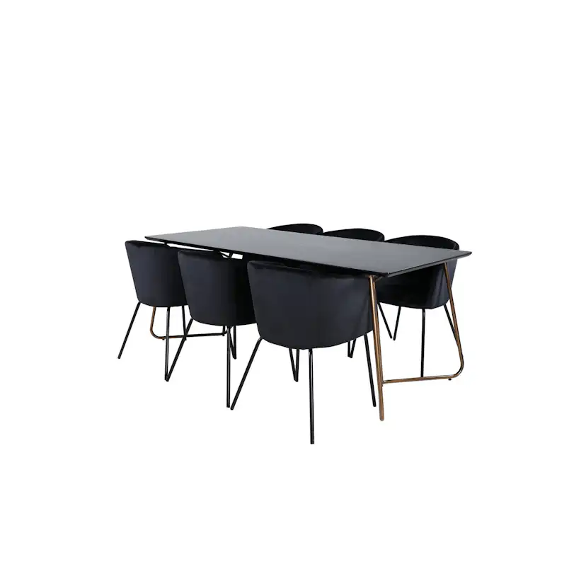 Spisegruppe Venture Home Annika med 6 Bergen Stoler