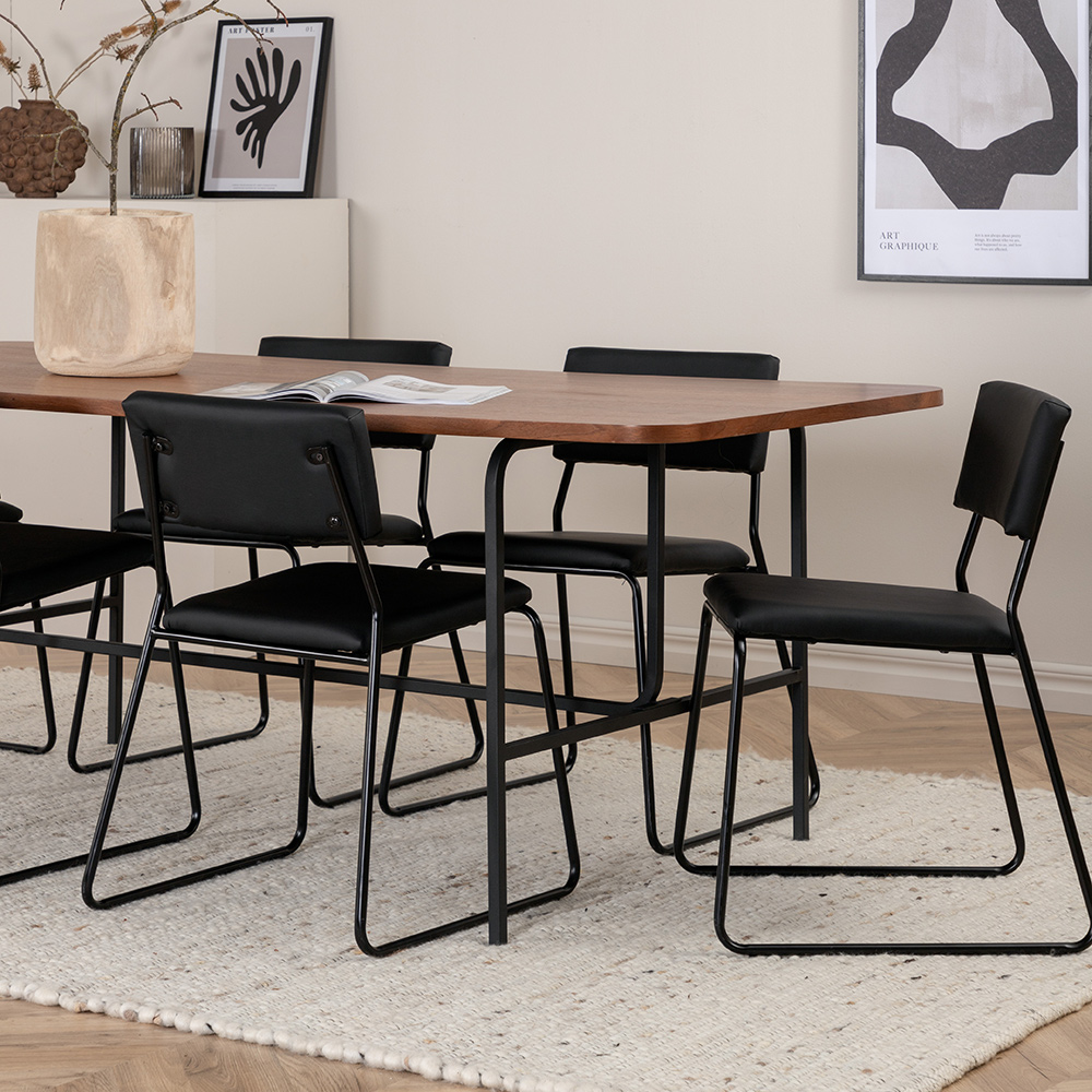 Spisegruppe Venture Home Chicago Spisebord og Kungshamn Spisestol Brun