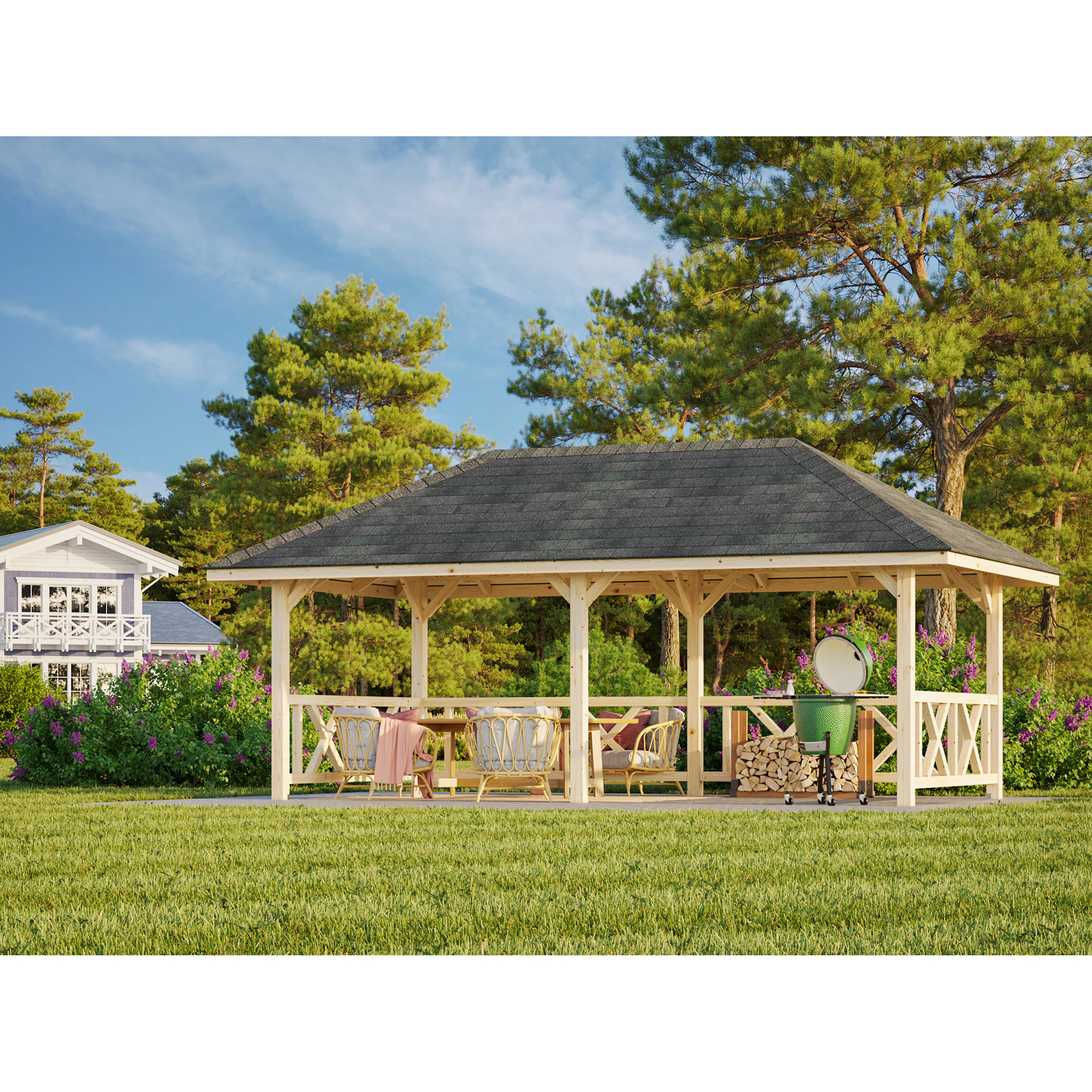 Paviljong Palmako Bianca 16,6 m2 Sett 107