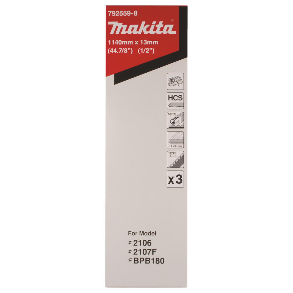 Båndsagblad Makita 792559-8 Metall 4-5 mm 18T
