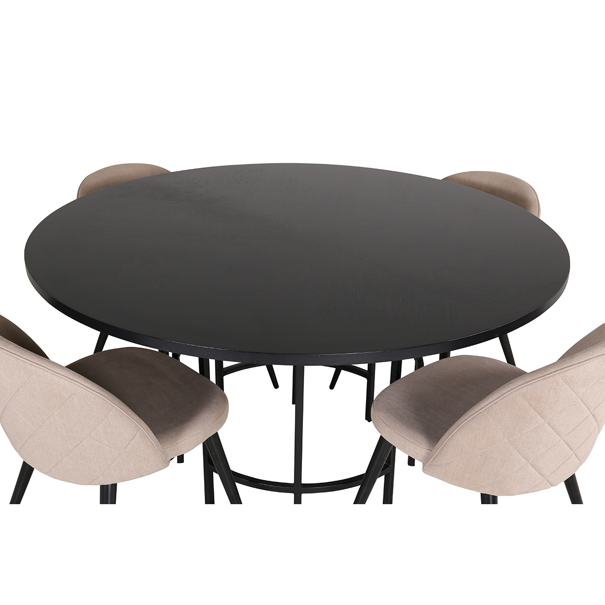 Spisegruppe furniture/fashion Copenhagen Ø140 cm med 4 Velvet Stoler