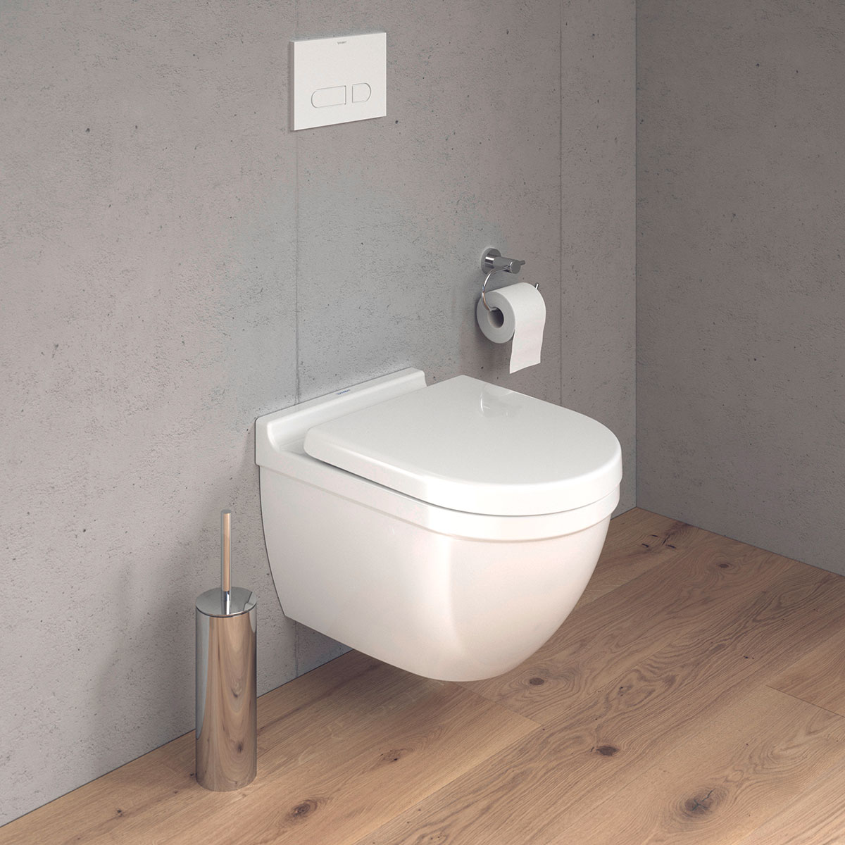 Vegghengt Toalett Duravit Starck 3 Rimless med Toalettsete
