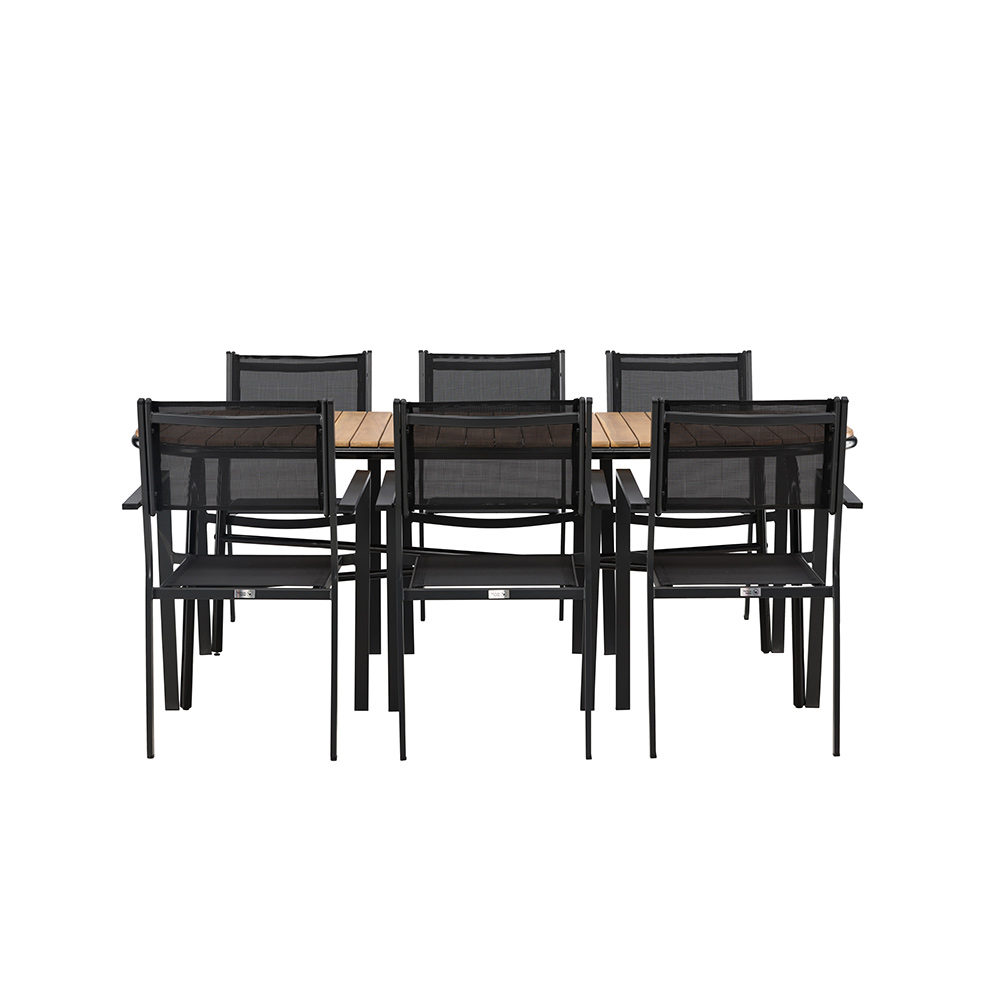 Spisegruppe Venture Home Holmbeck Bord med 6 Copacabana Stoler