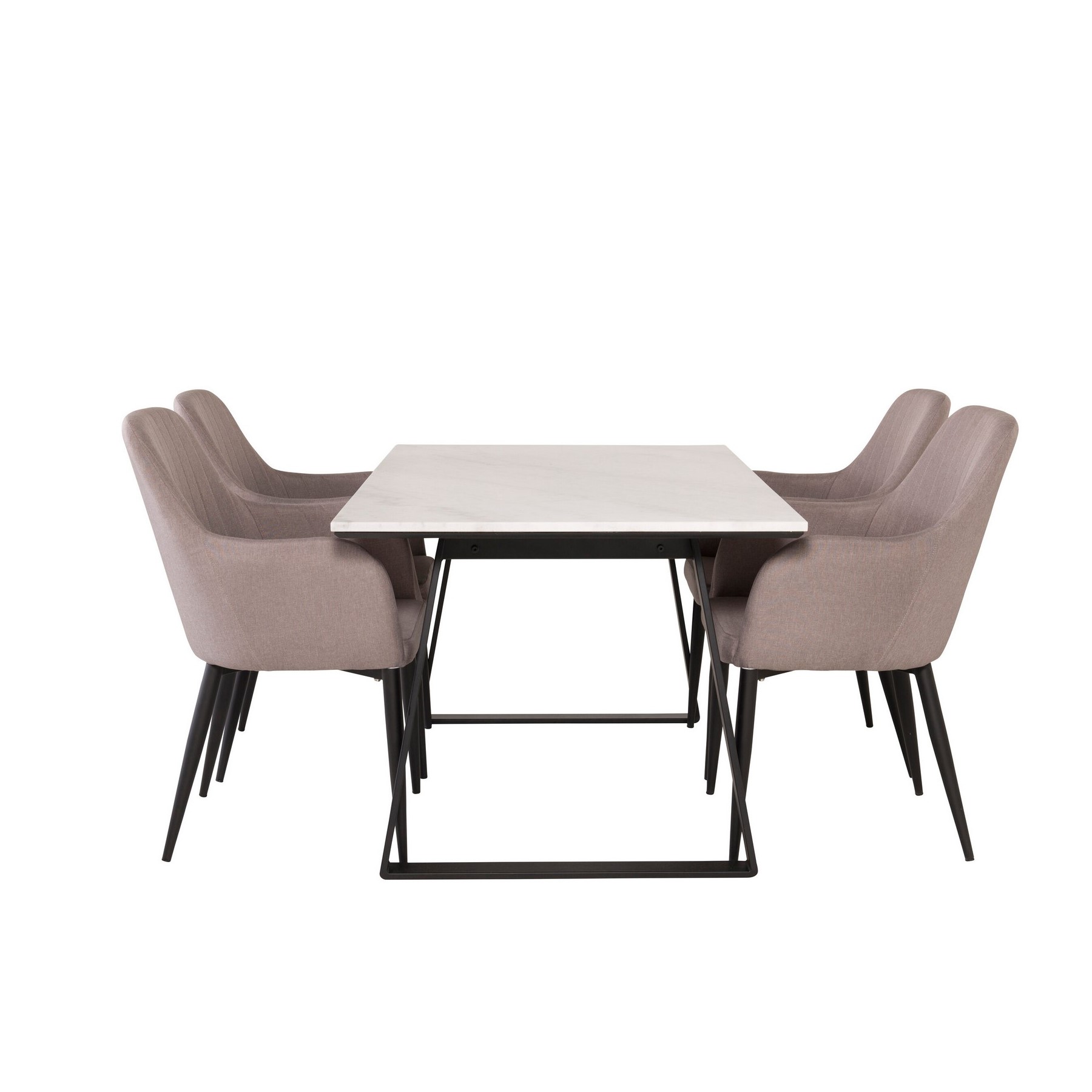 Spisegruppe Venture Home Estelle Rektangulær med 4stk Comfort Stoler
