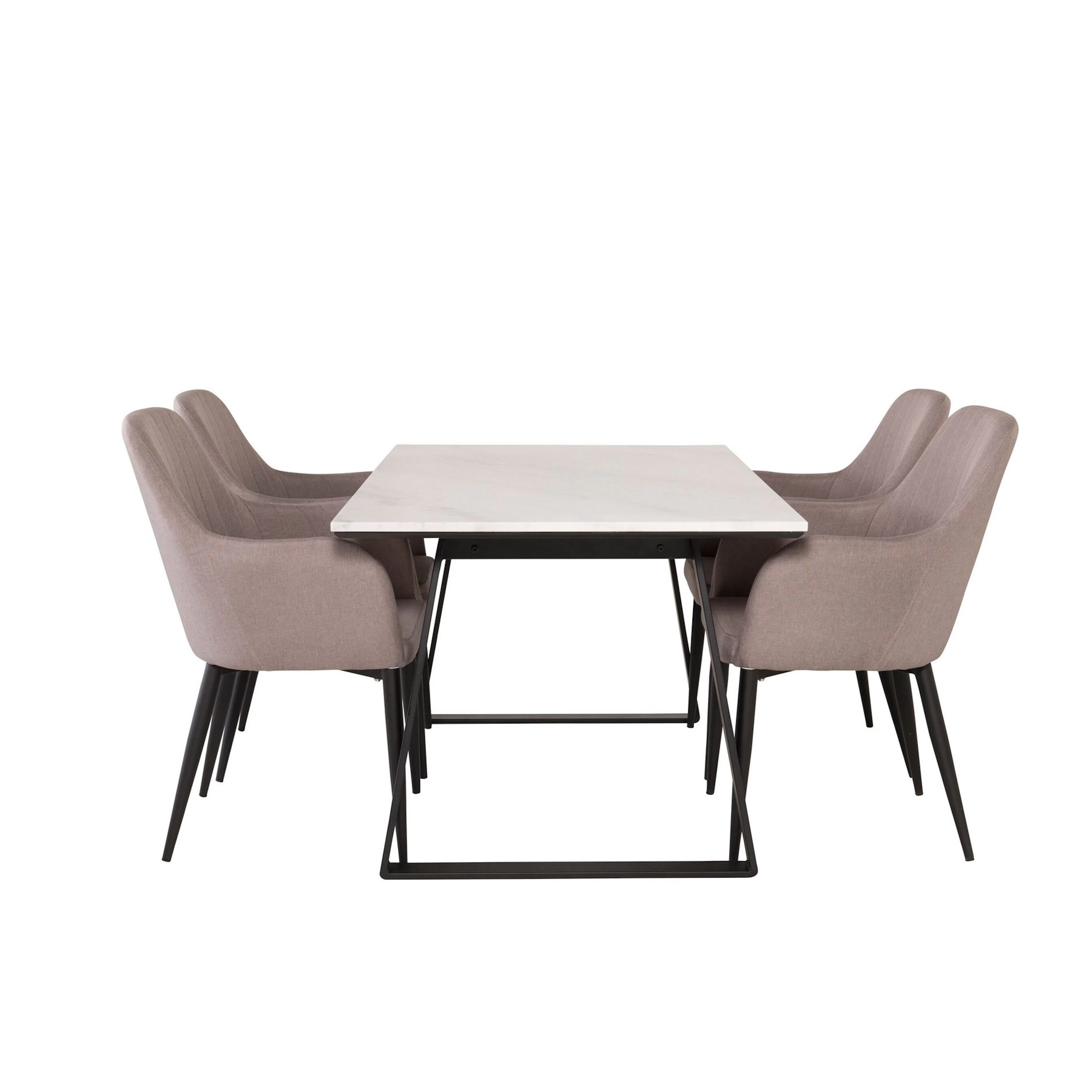 Spisegruppe Venture Home Estelle Rektangulær med 4stk Comfort Stoler