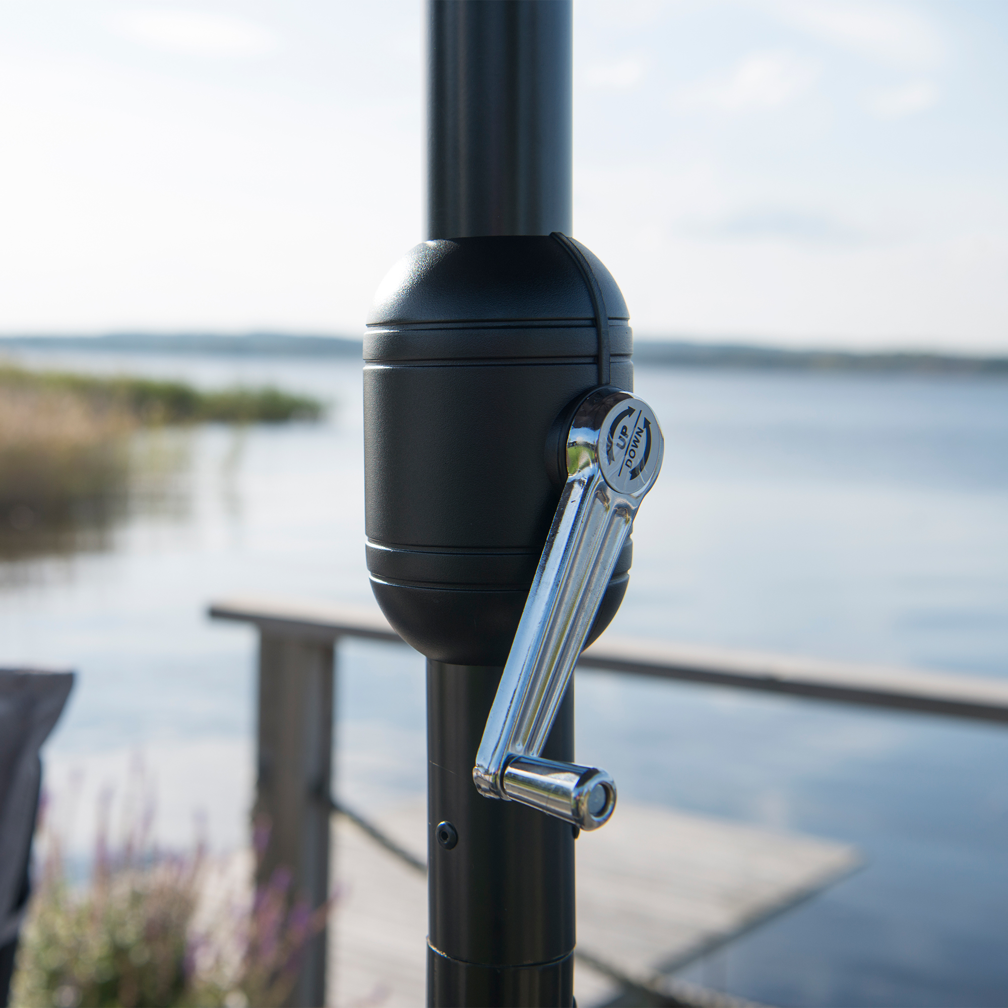 Parasoll Hillerstorp Aluminium Svart Ø300 cm