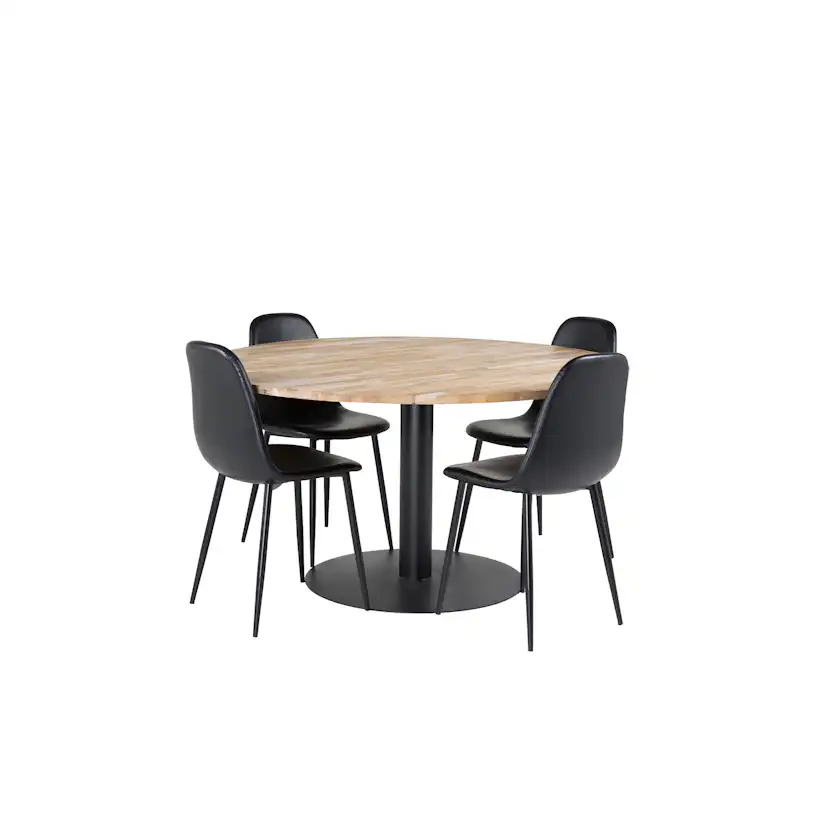 Spisegruppe Venture Home Cornelia med 4 Pobbie Stoler