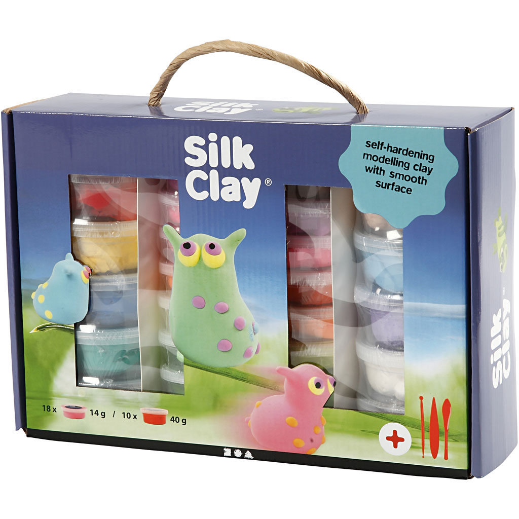 Materiellsett Creativ Company Silk Clay Gaveeske Ass Farger 1 Sett