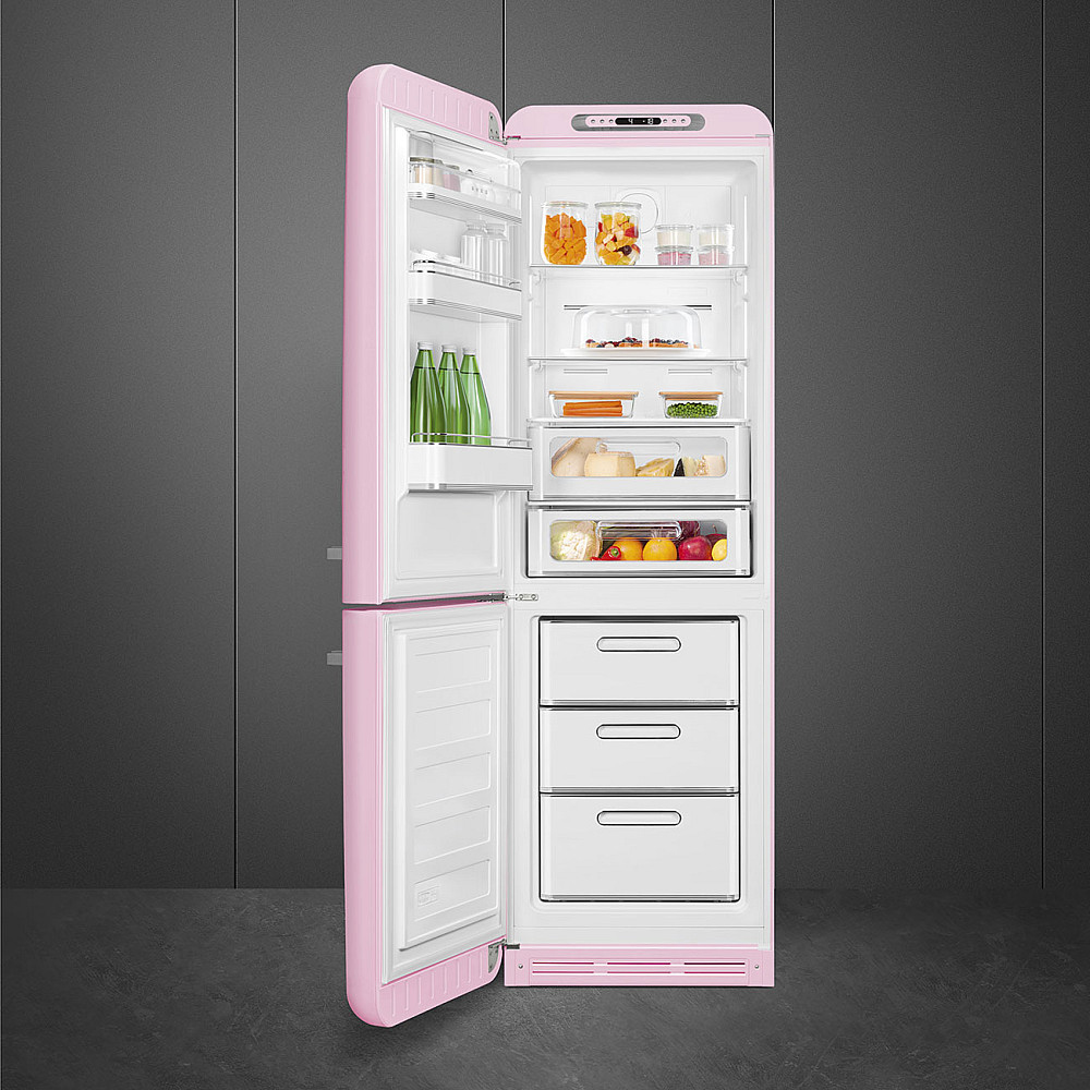 Kombiskap Kjøleskap/Fryser Smeg FAB32LPK6 Rosa 50's Style