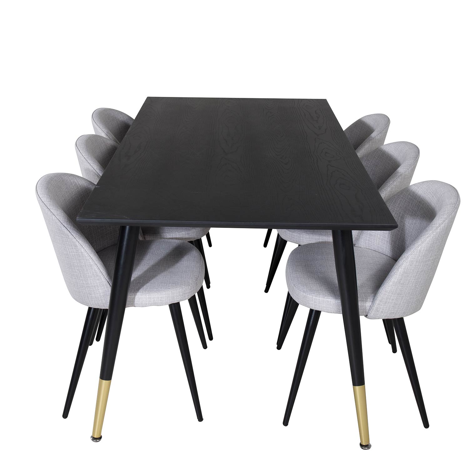 Spisegruppe Venture Home Dipp med 6 Velvet Stoler