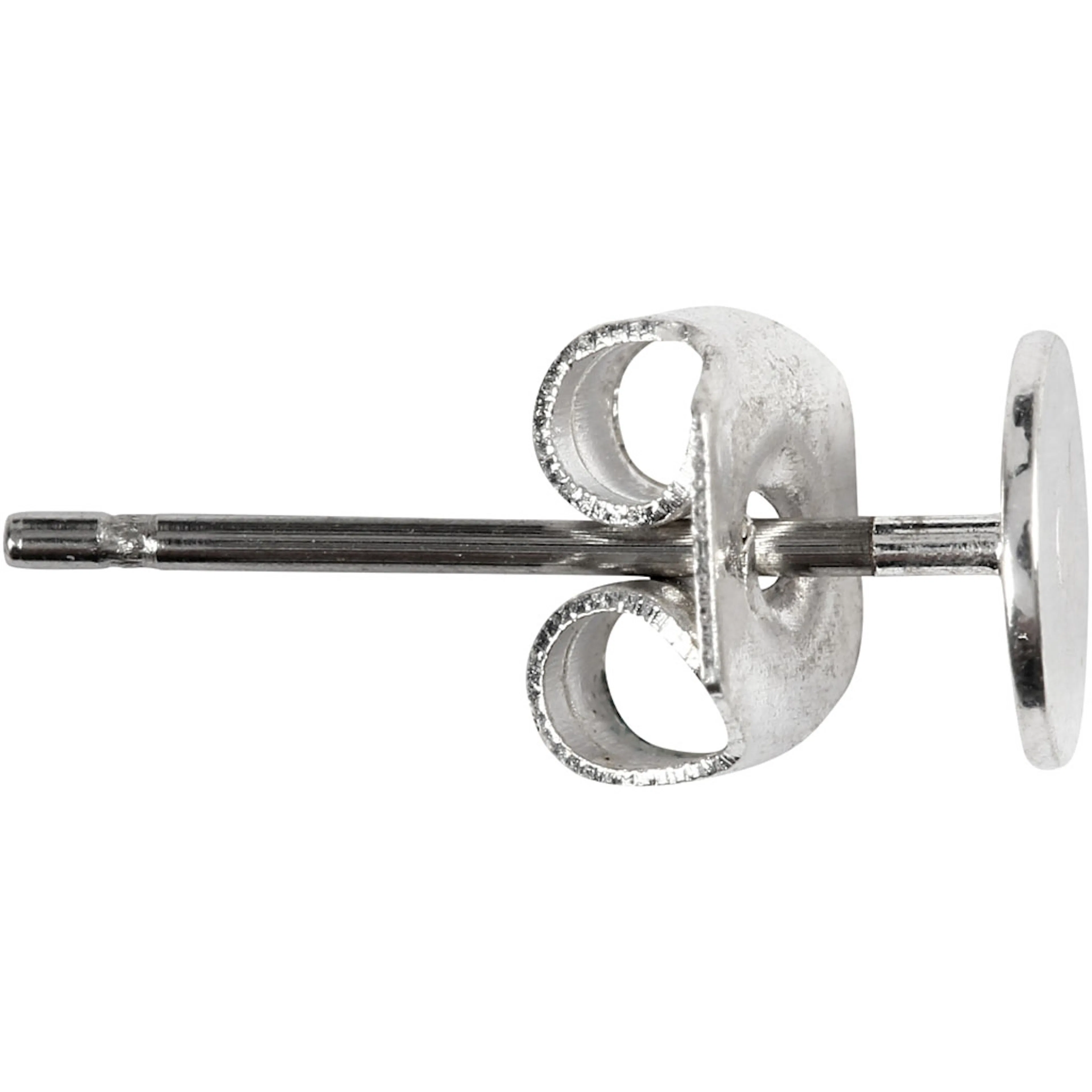 Öronstickare, försilvrad, L: 13 mm, 10 st./ 1 förp. 10 st