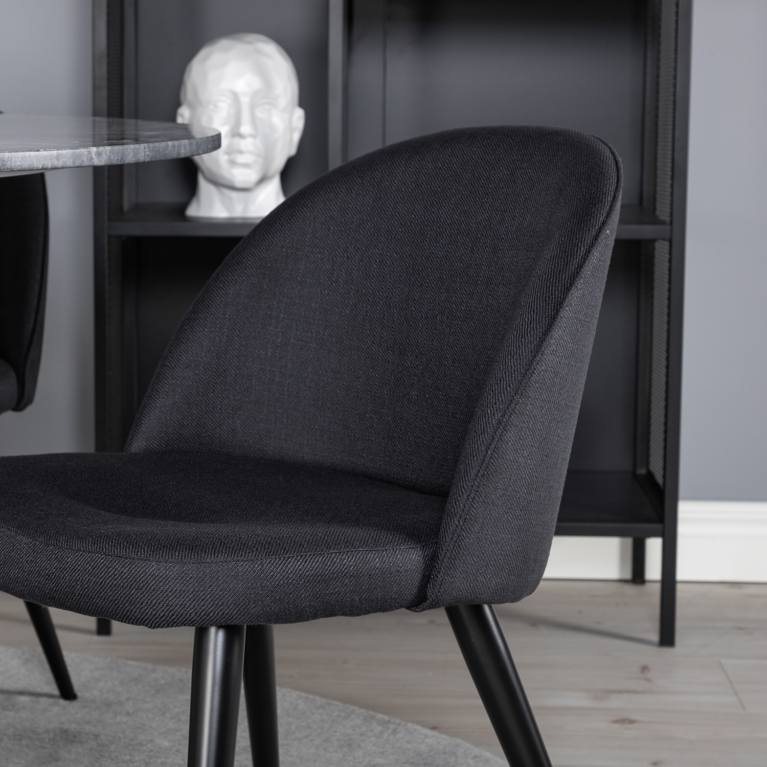 Spisegruppe Venture Home Estelle med 4 Valentina Stoler Polyester