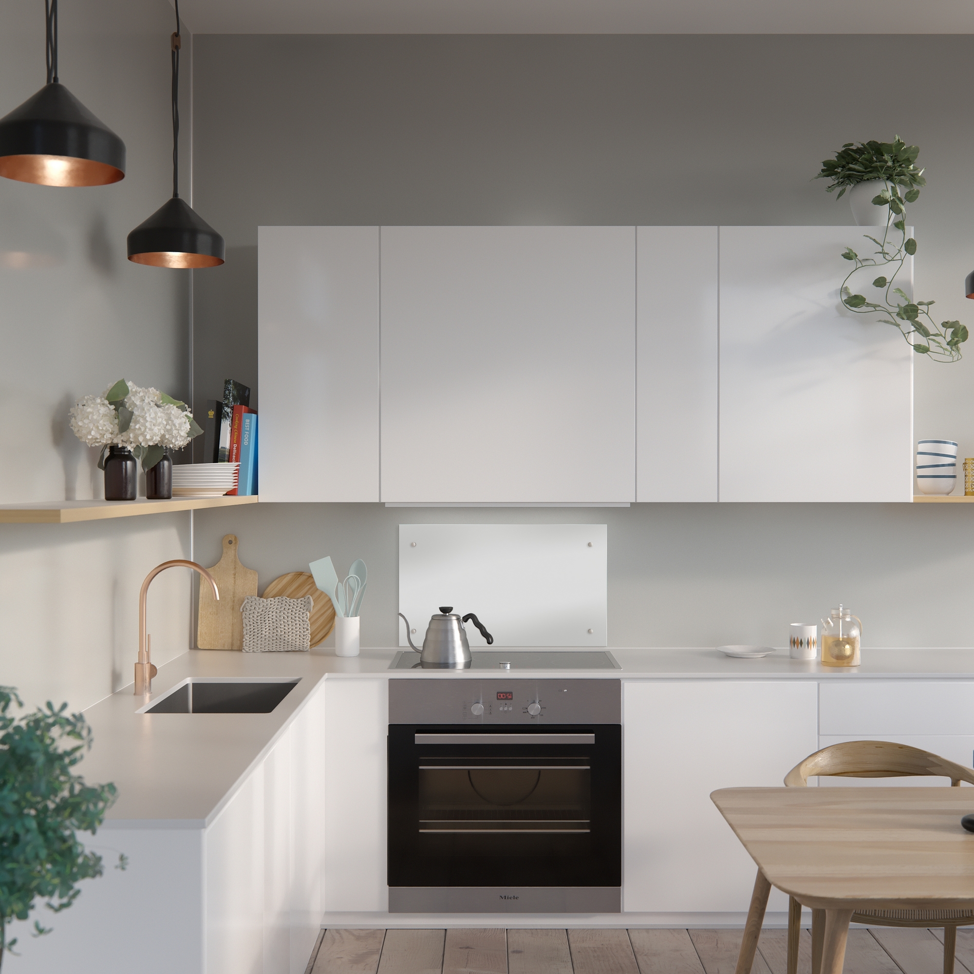 Glassplate Fibo Herdet Hvit Glass