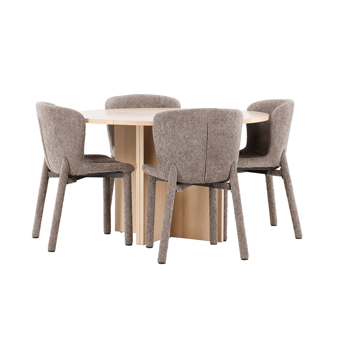 Spisegruppe Venture Home Strada Ø120 cm med 4st Astoria Spisestoler