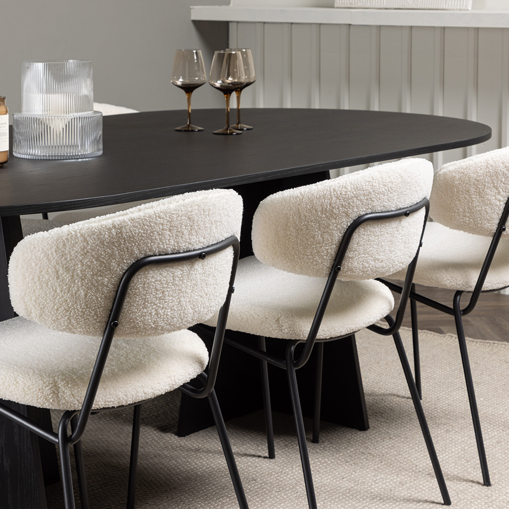 Spisegruppe Venture Home Bootcut Oval med 6 Chico Stoler
